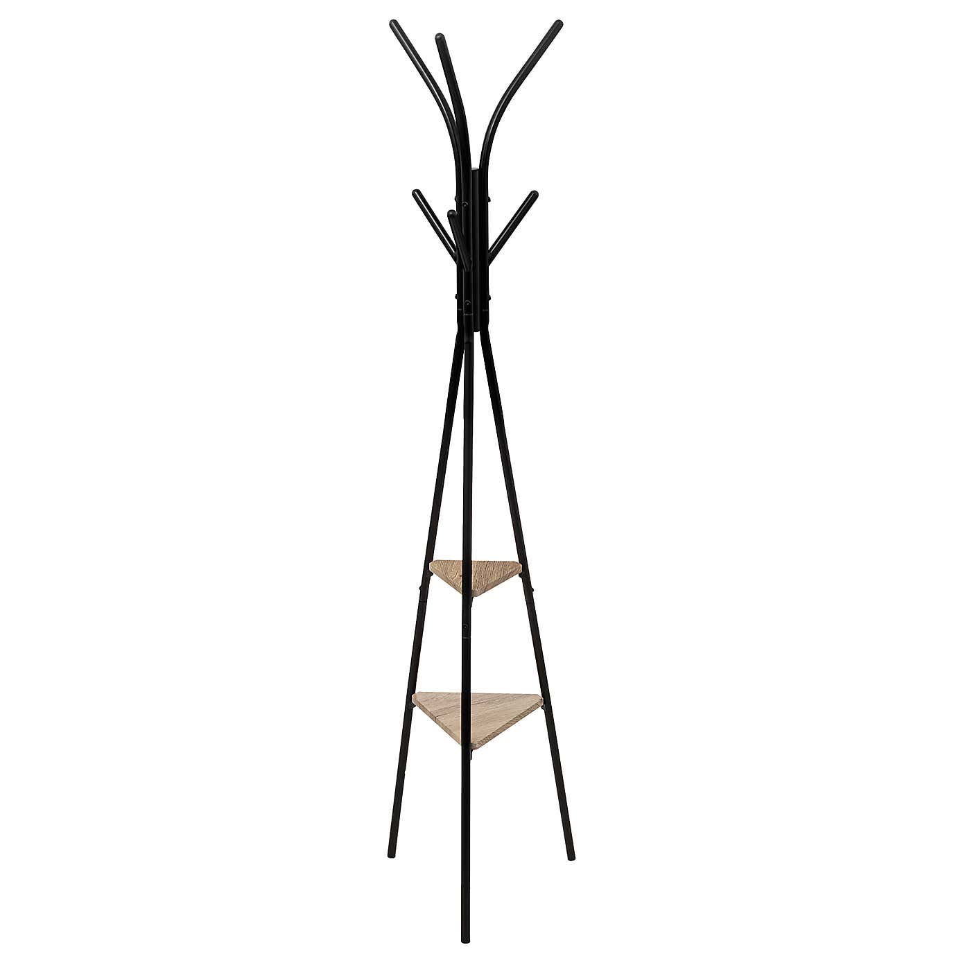 Jano 6 Hook Coat Stand with Shelves