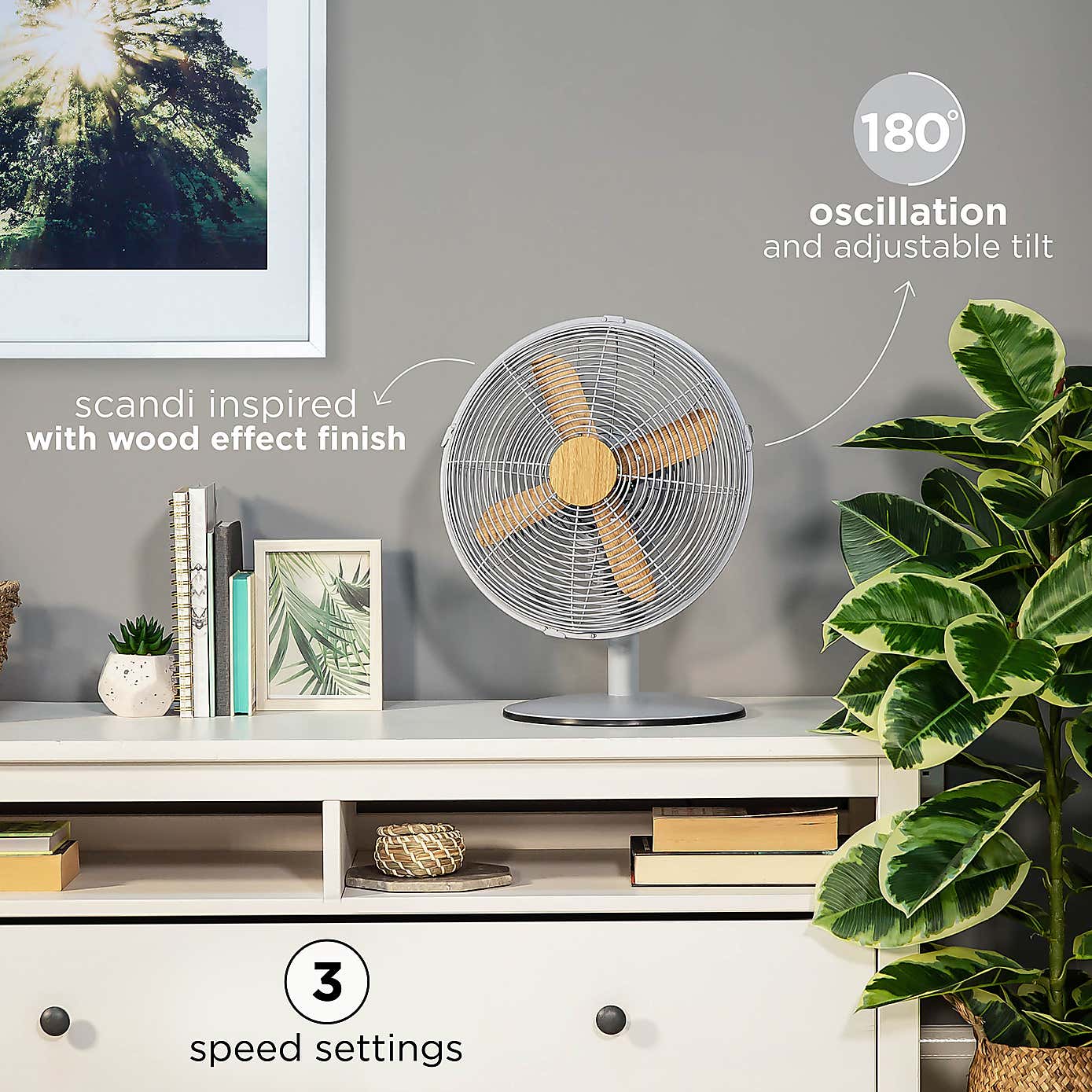 Russell Hobbs Scandi Style 12 Inch Desk Fan