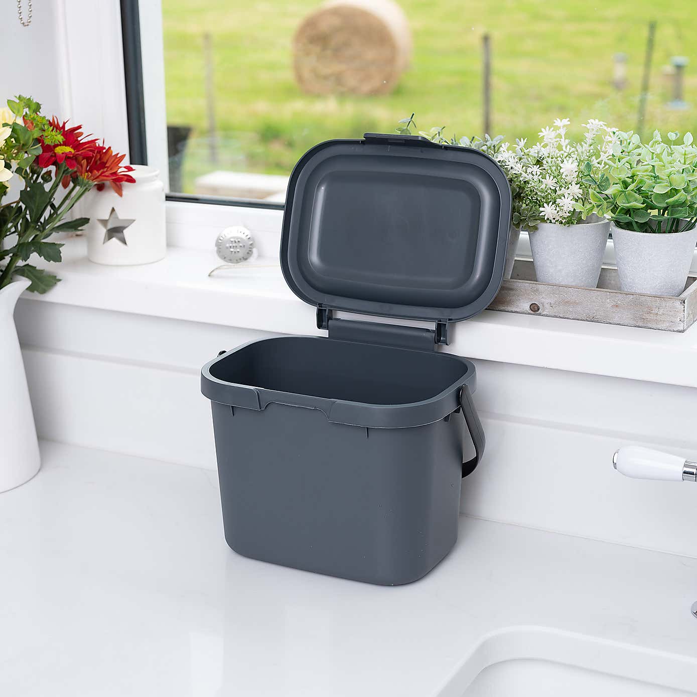 Dunelm Sinkside Caddy 4L Grey