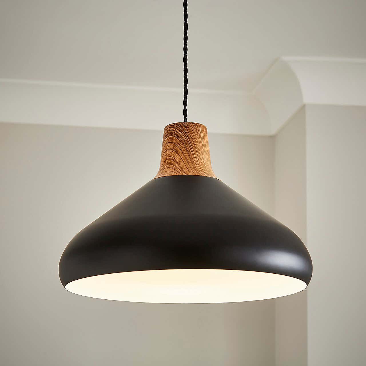 Elements Wolston Metal Easy Fit Pendant Shade