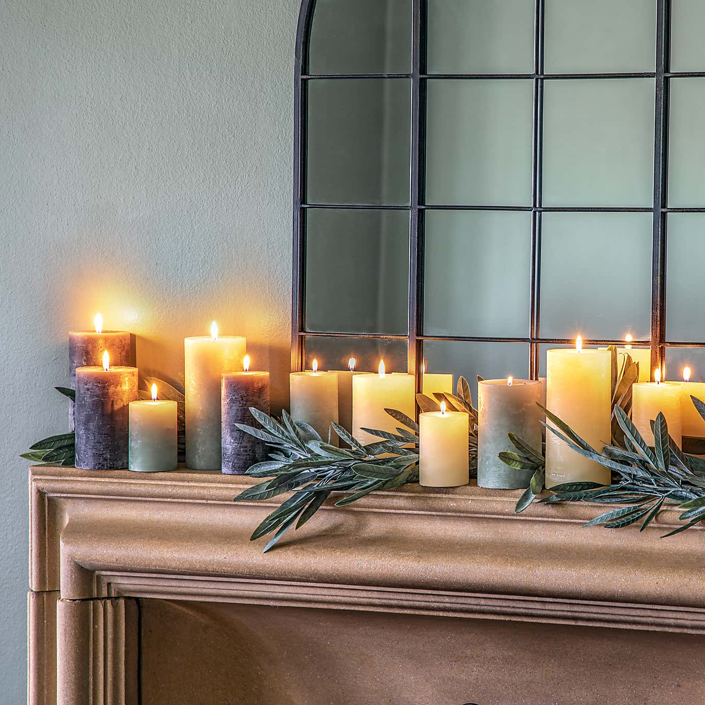 Rustic Pillar Candle