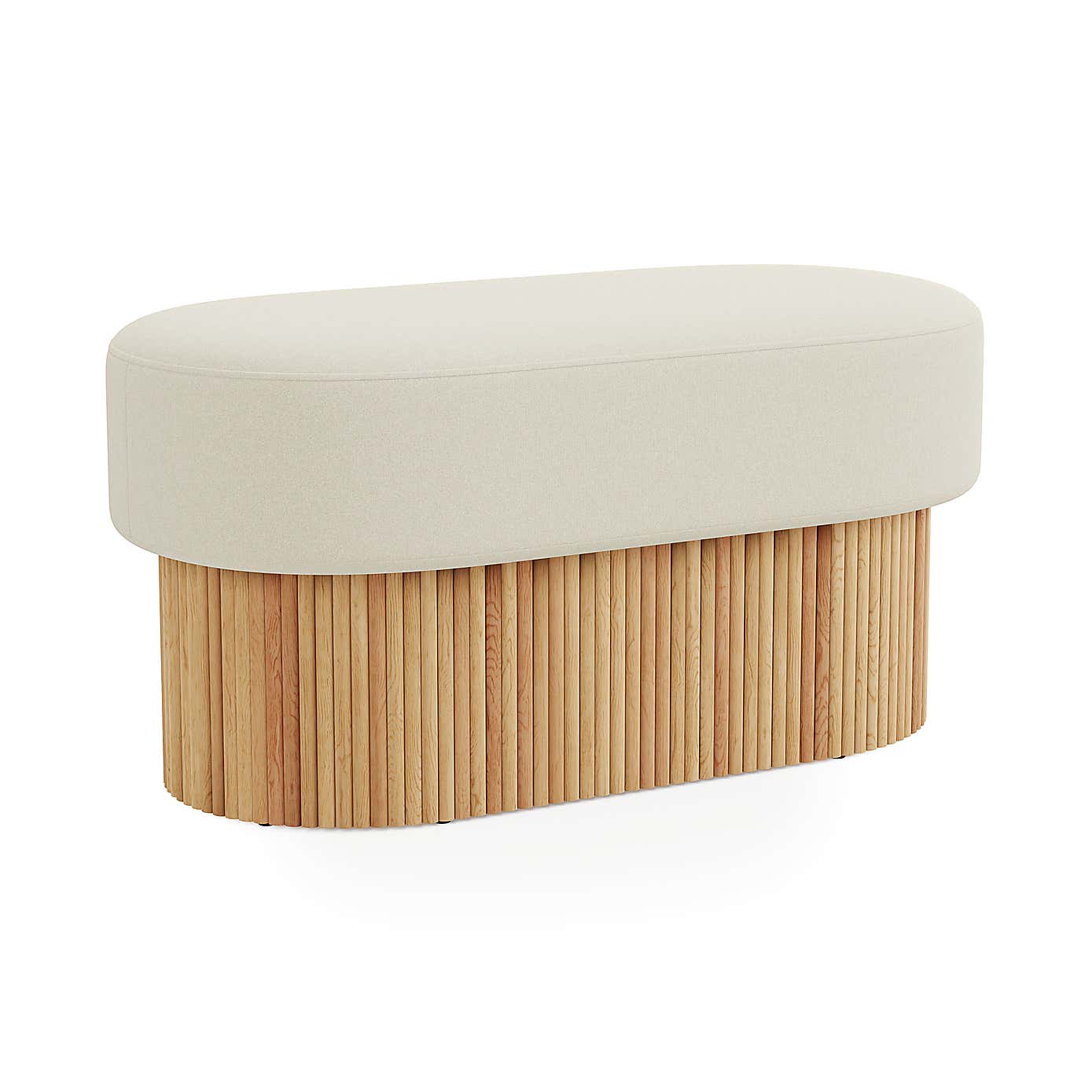 Amari Fluted Flatweave Storage Ottoman