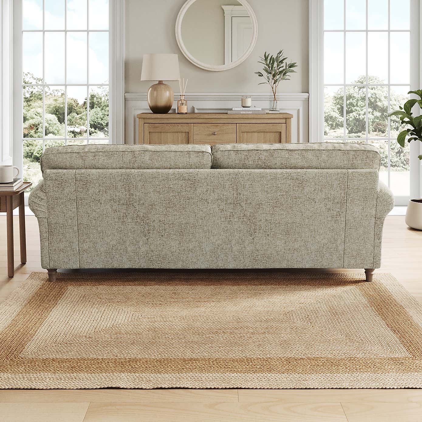 Flori 4 Seater Sofa, Chunky Chenille