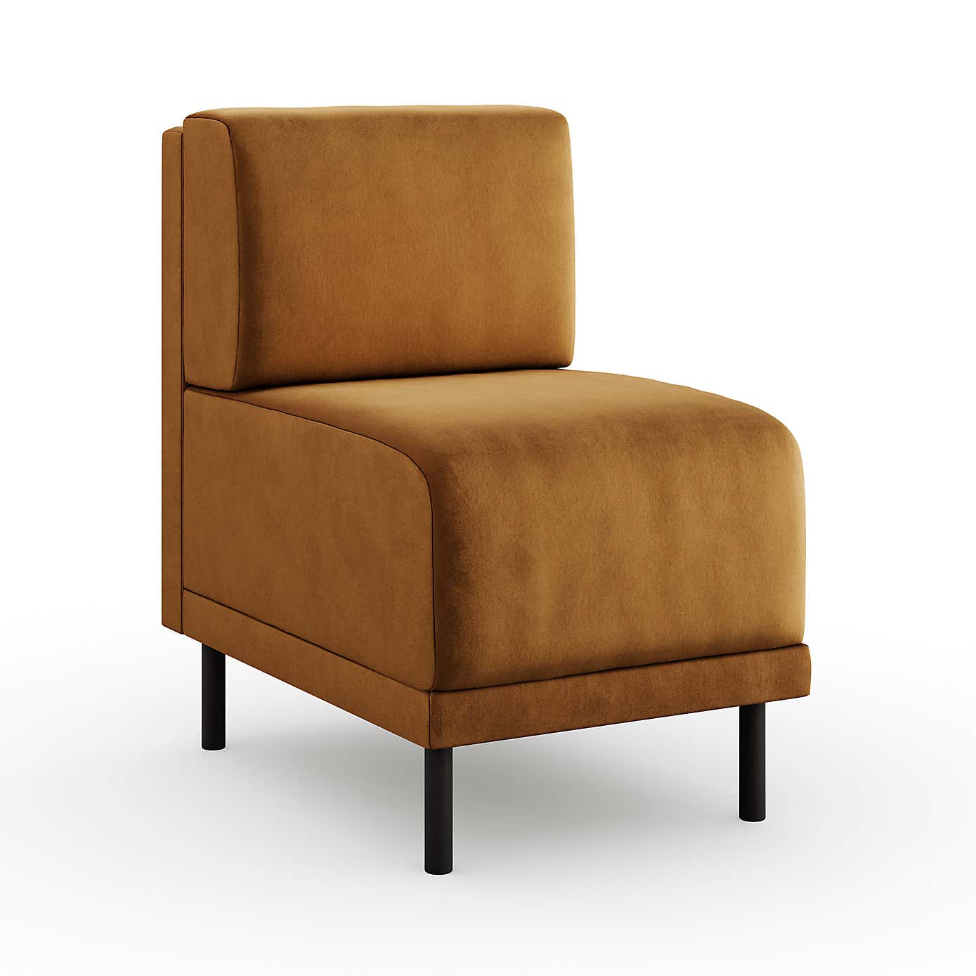 Mae Small Dining Bench, Matte Plush Velvet