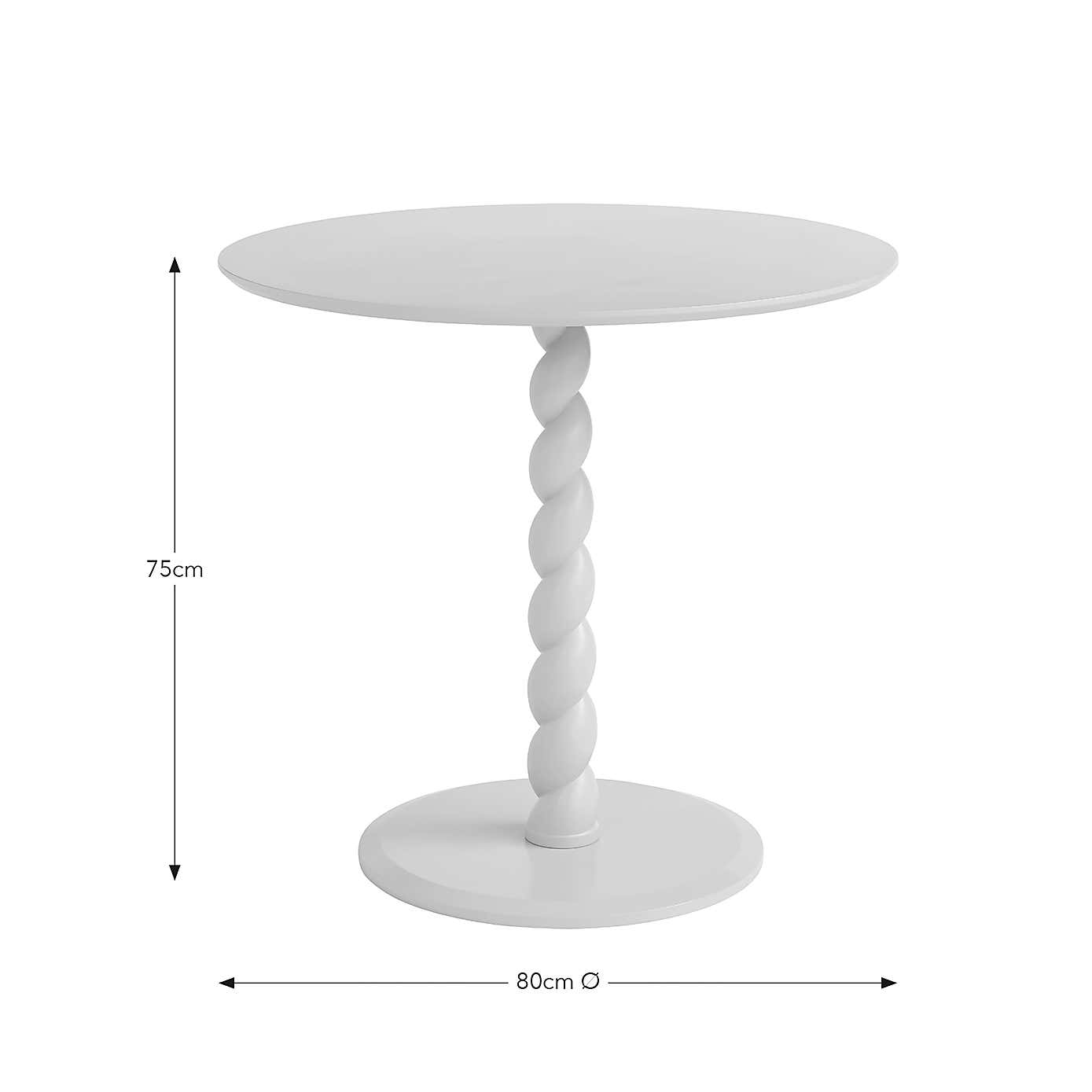 Fifi 4 Seater Round Dining Table, Pine Wood