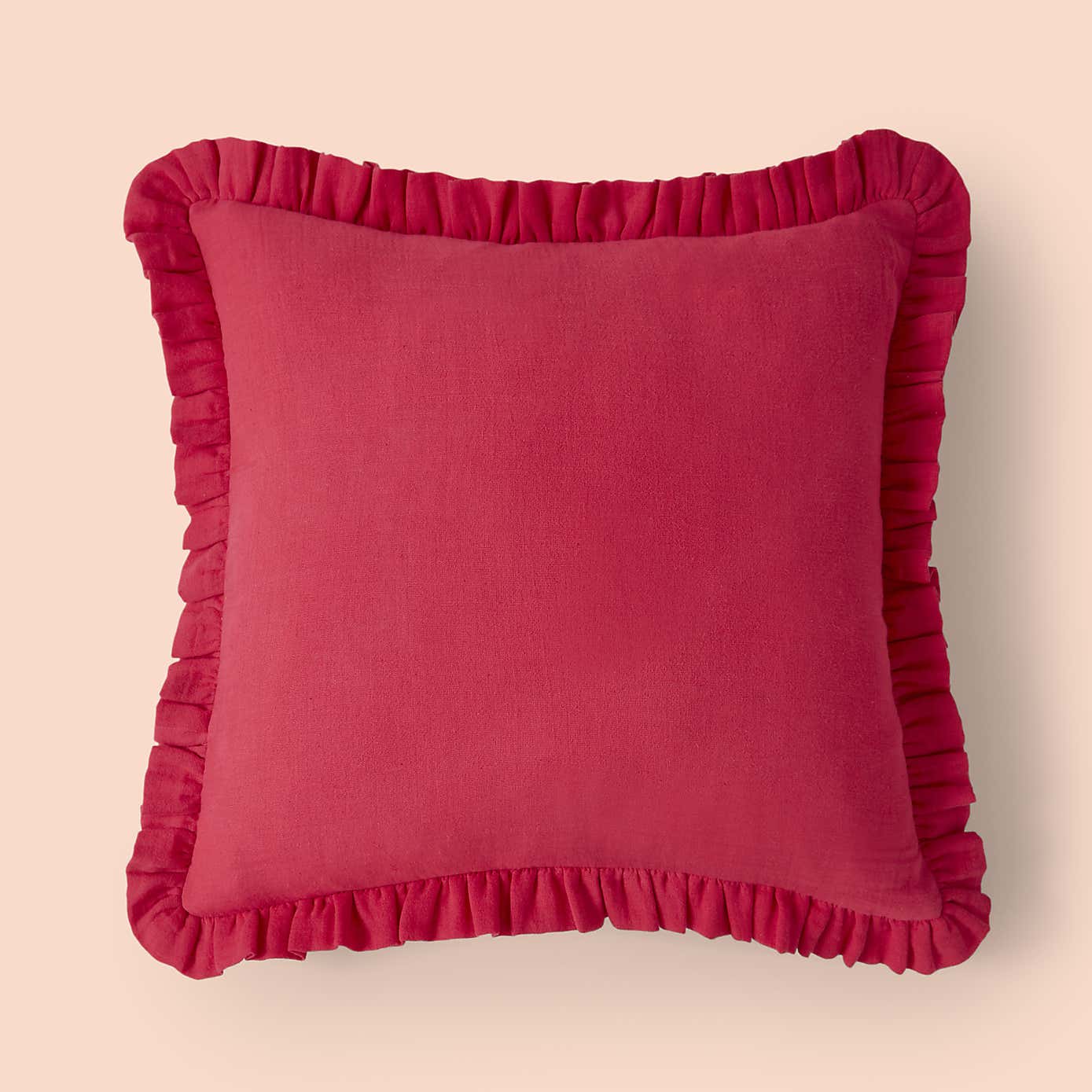 Frilled Gauze Square Cushion