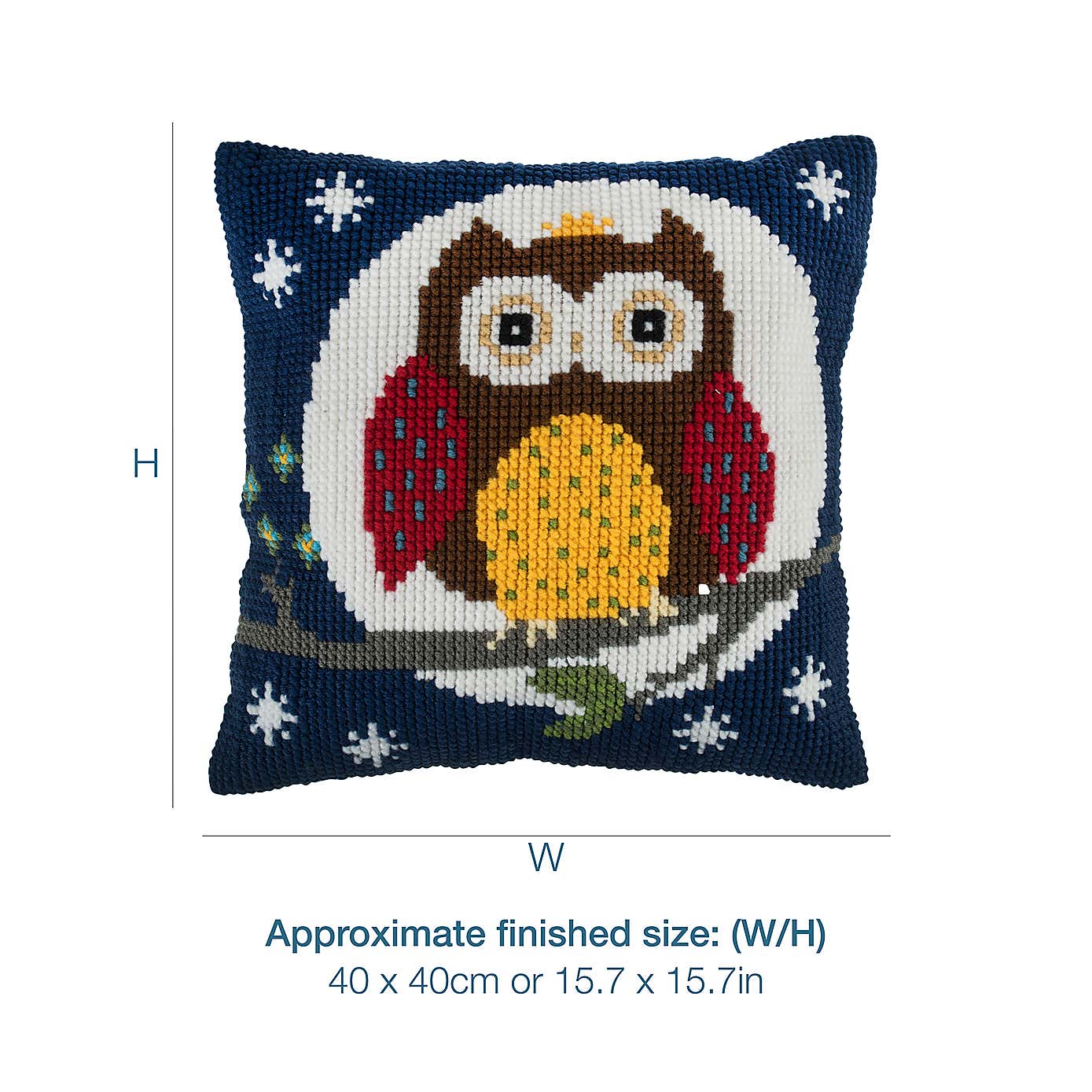 Cross Stitch Kit Cushion Night Owl