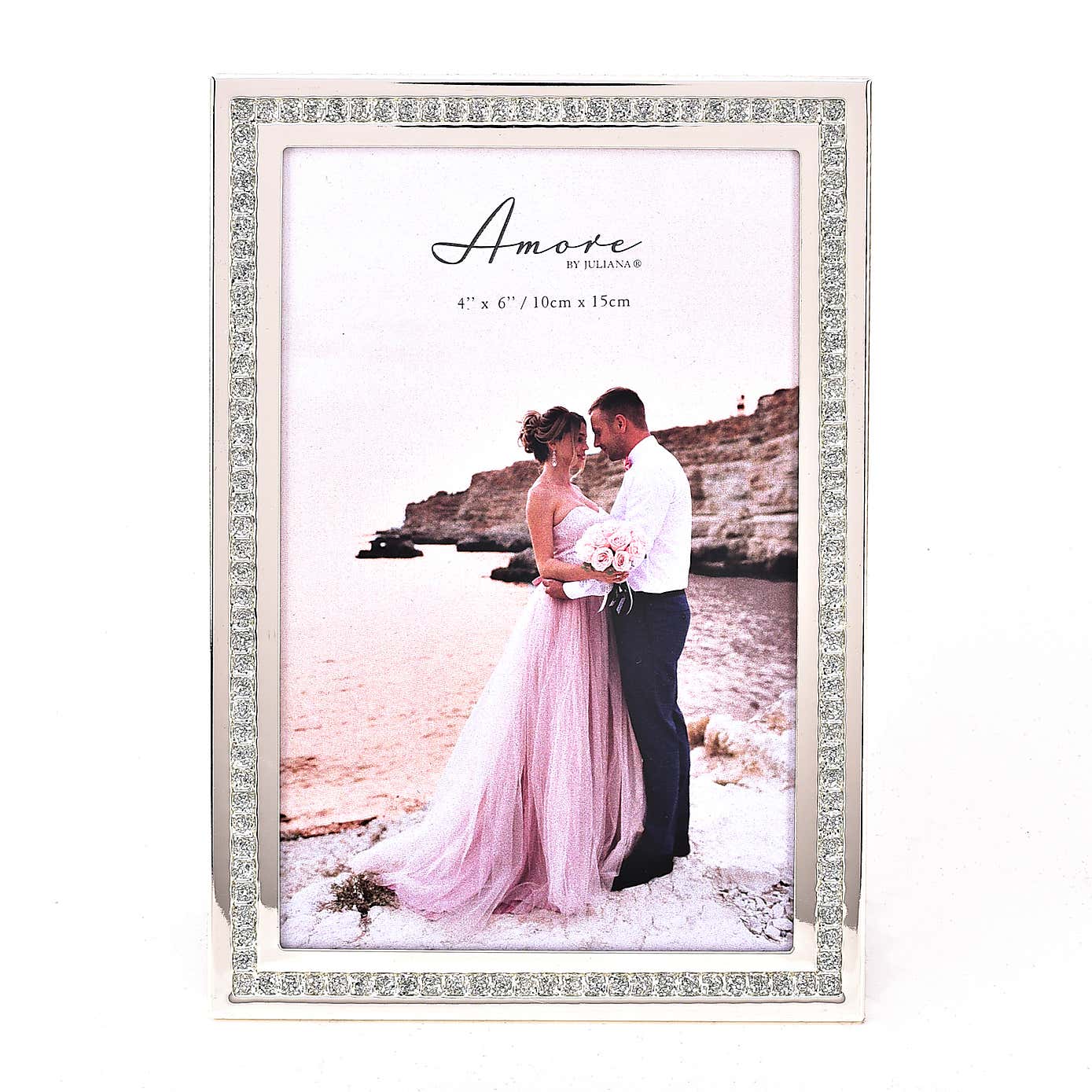Amore Silver Sparkle Border Photo Frame