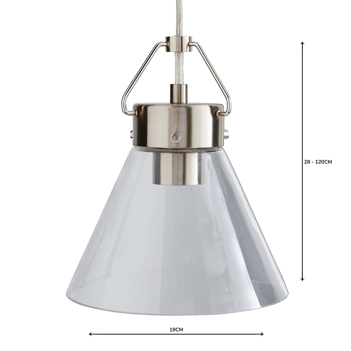 Delavin 1 Light Pendant Glass Ceiling Fitting