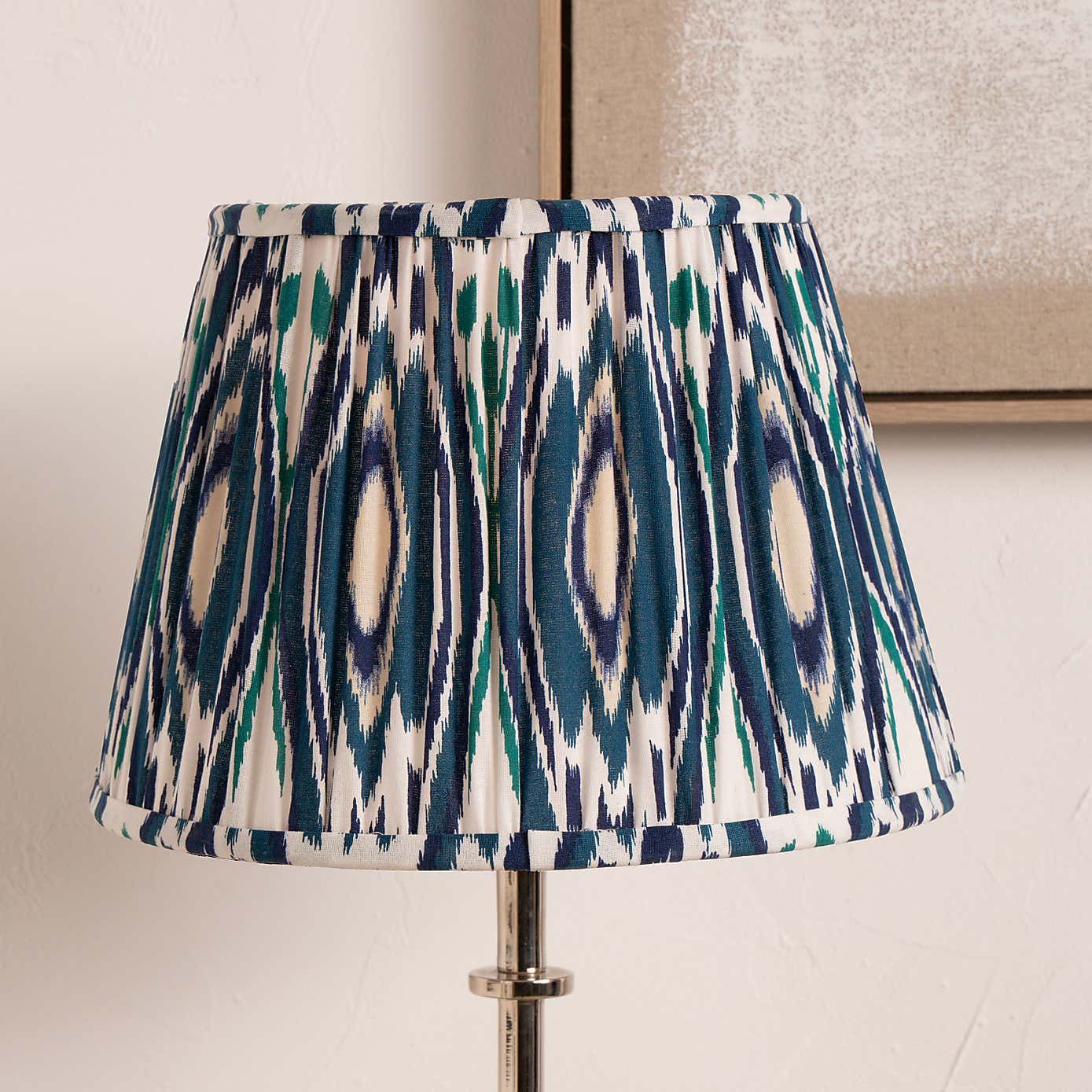 Izara Ikat Patterned Gathered Tapered Shade