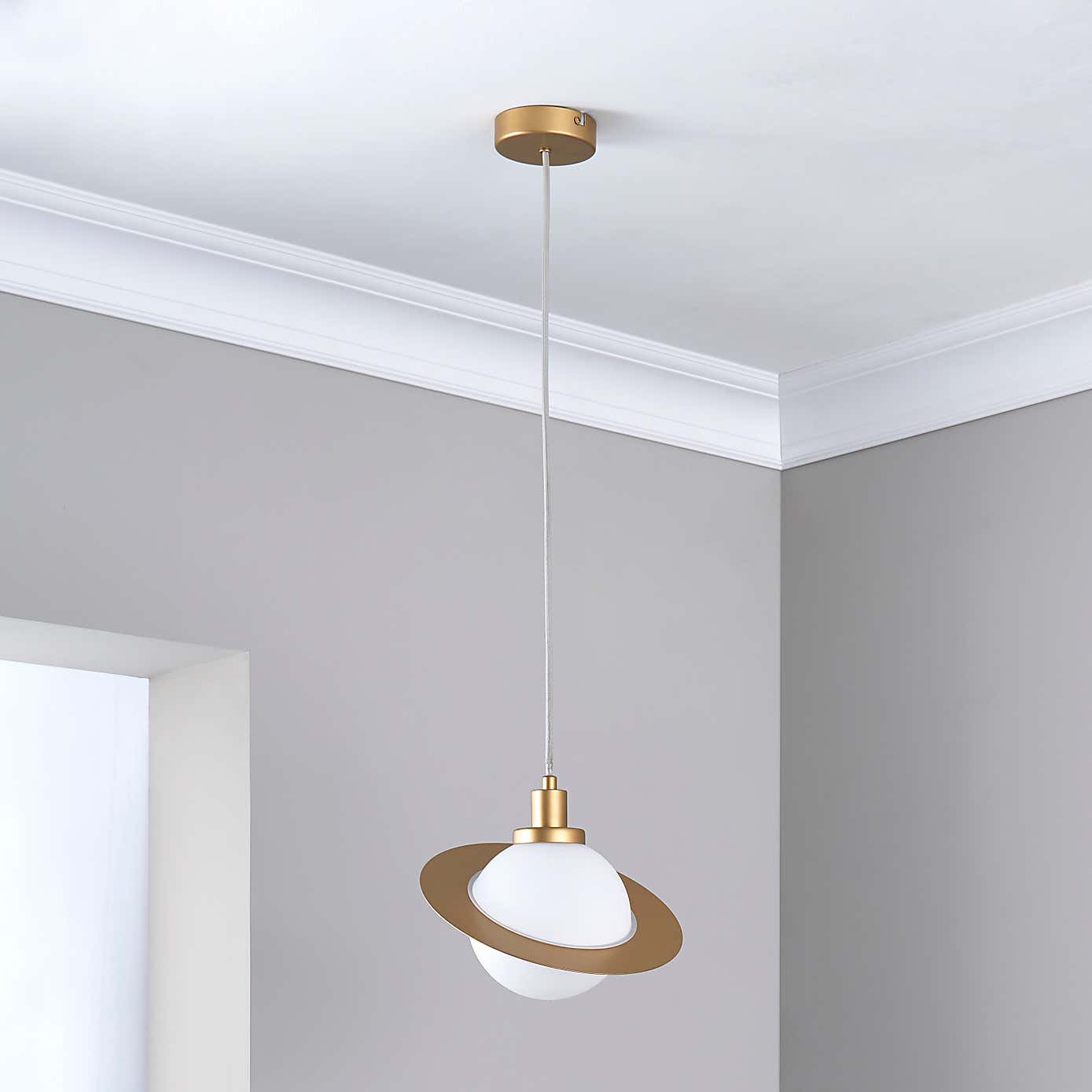 Saturn 1 Light Pendant Ceiling Fitting