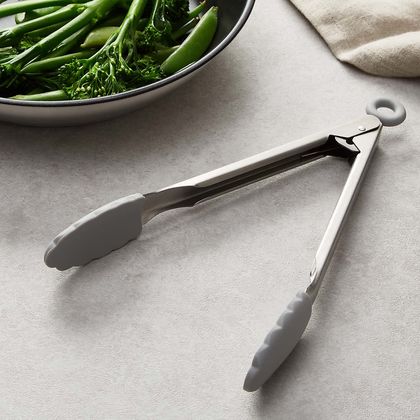 Silicone Grey Tongs