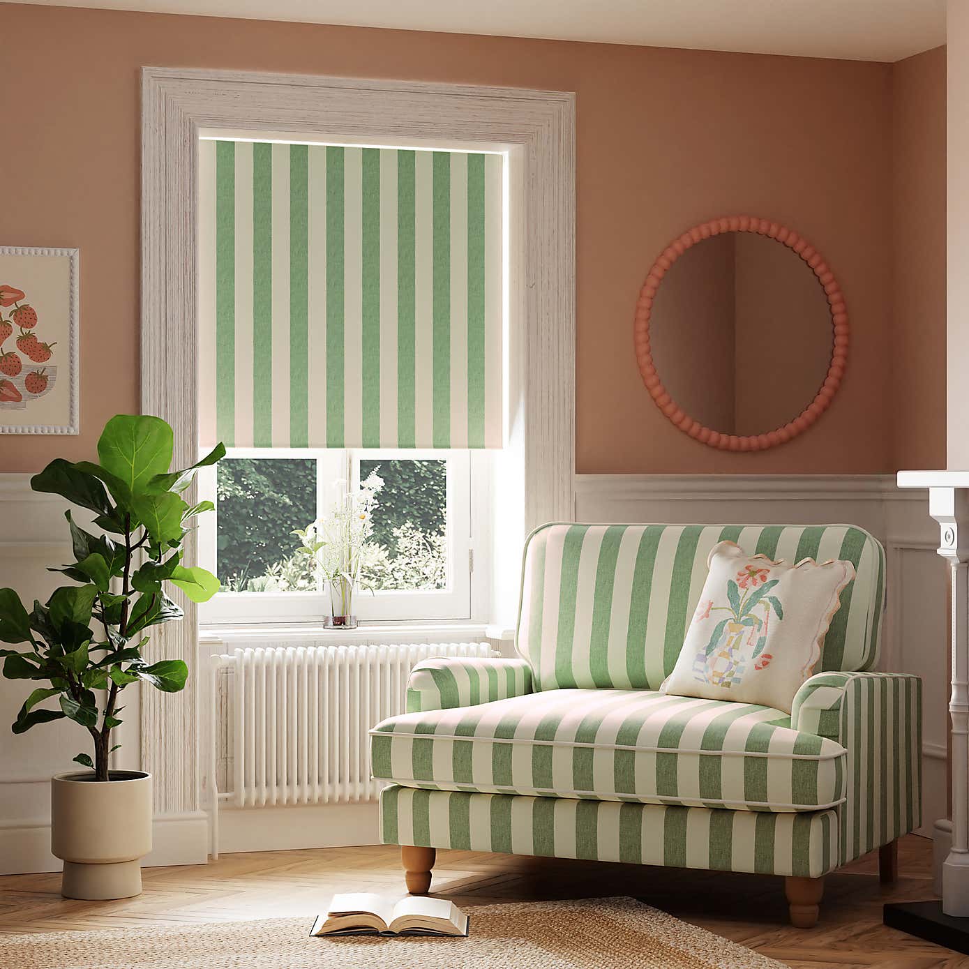 Beatrice Stripe Blackout Roller Blind