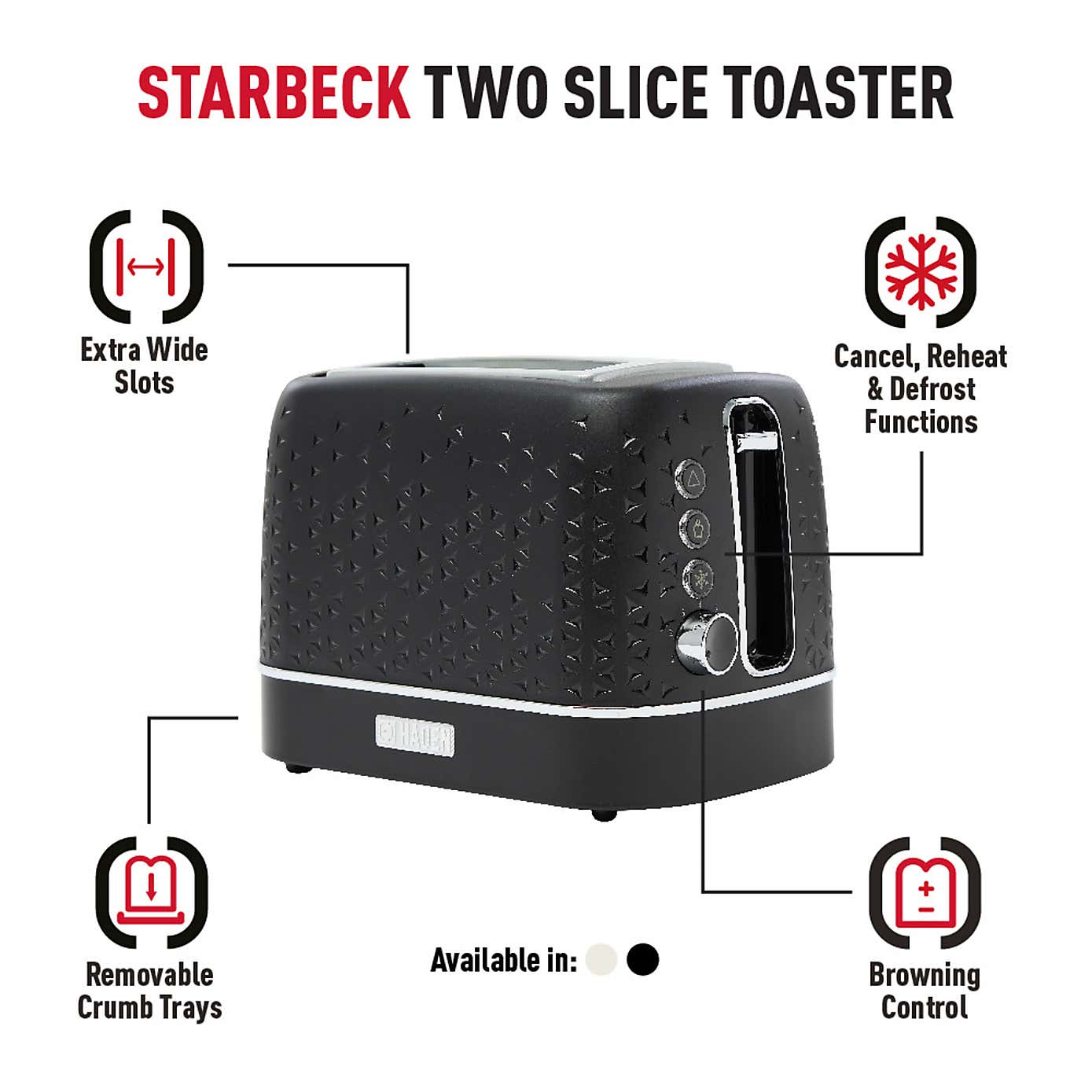 Haden Starbeck 2 Slice Toaster