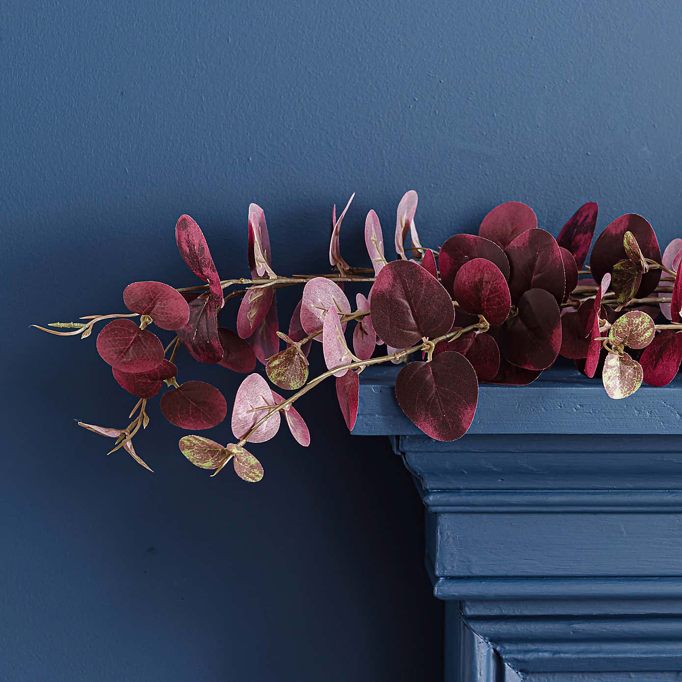 Artificial Autumn Purple Eucalyptus Garland