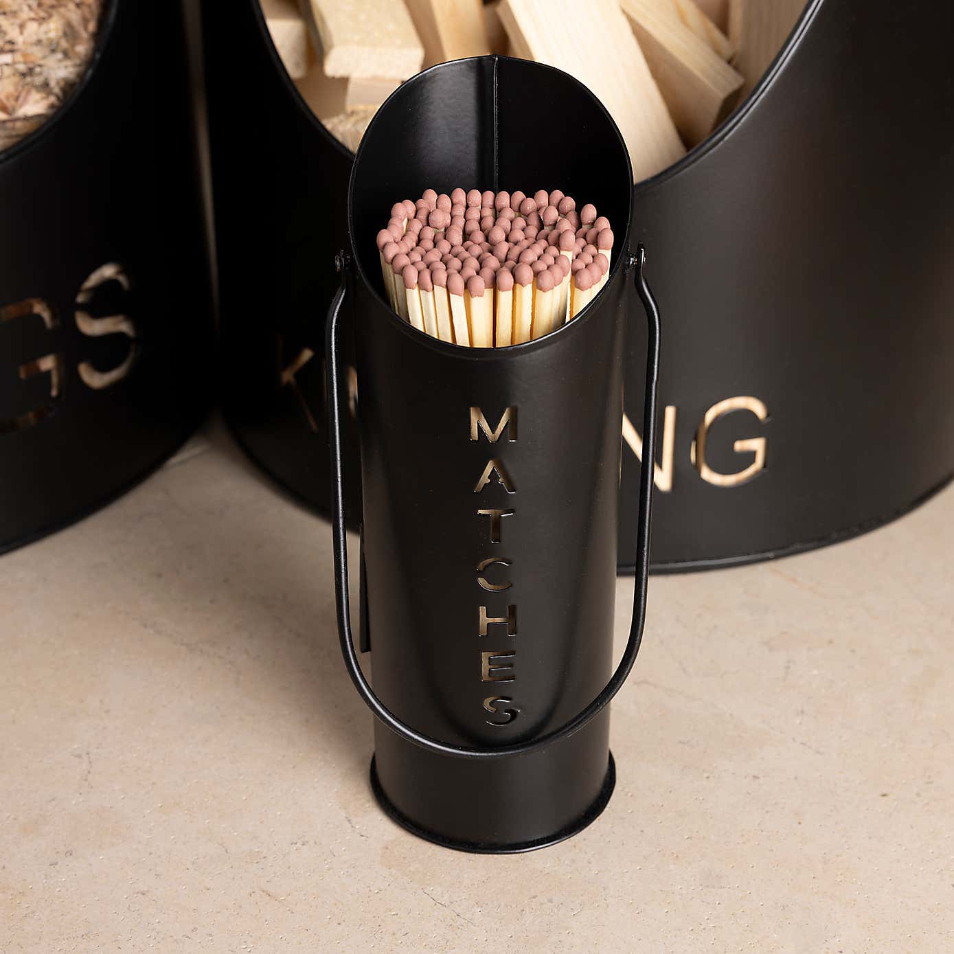 Snug - Fireside Hickory Iron 3 Piece Firewood Set