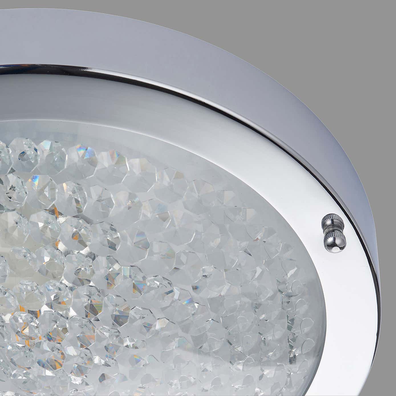 Aegean Crystal Bathroom Flush Ceiling Fitting
