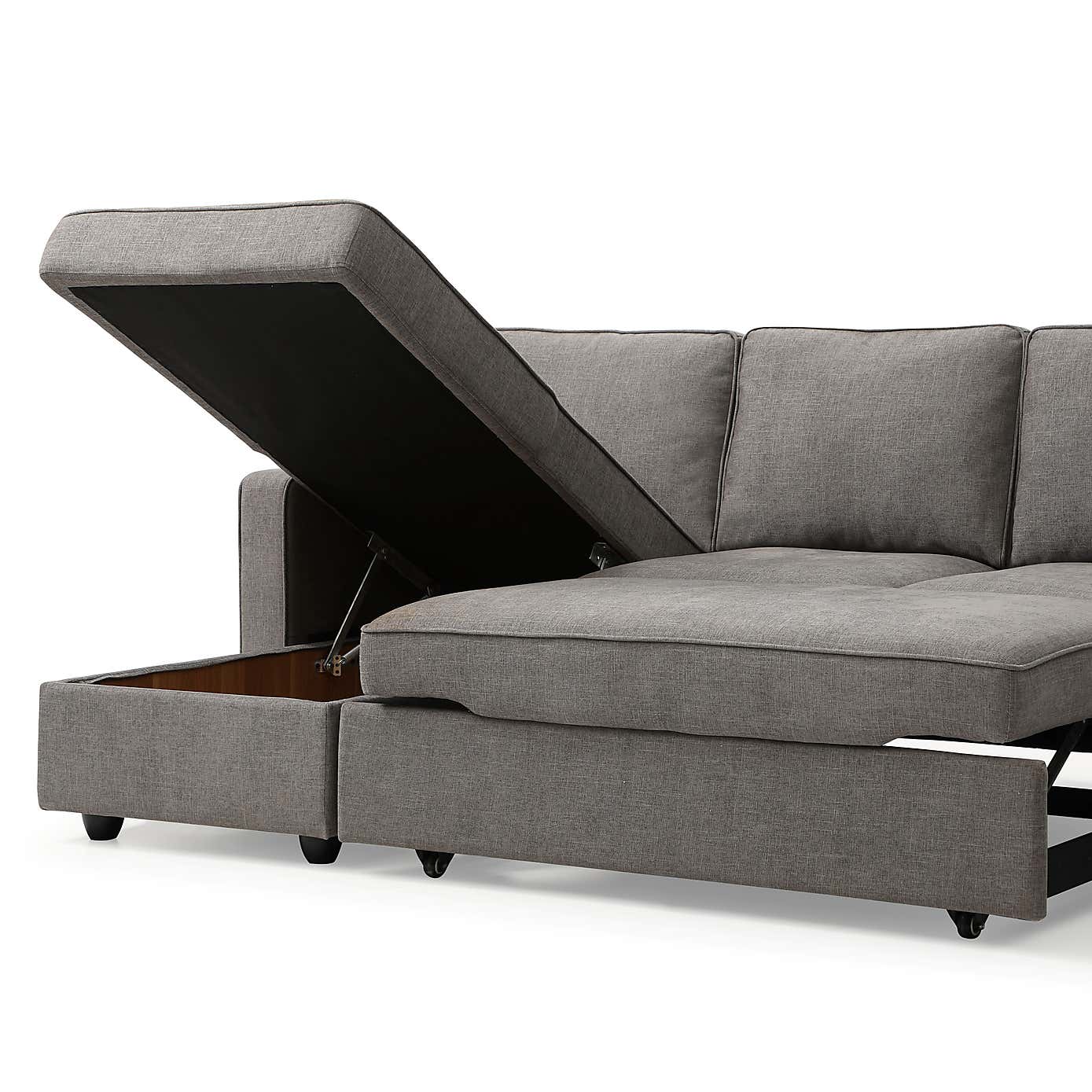 Kayden Reversible Woven Corner Double Sofa Bed