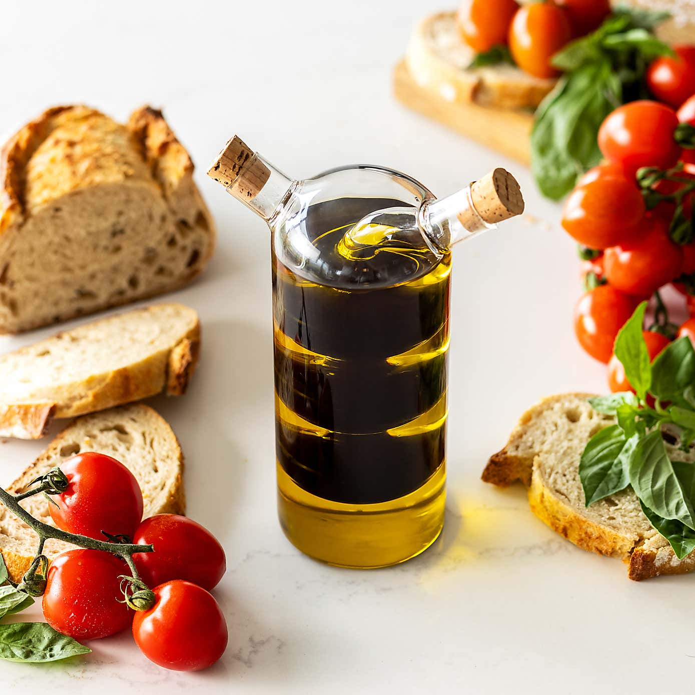 World Foods Dual Oil & Balsamic Glass Drizzler 