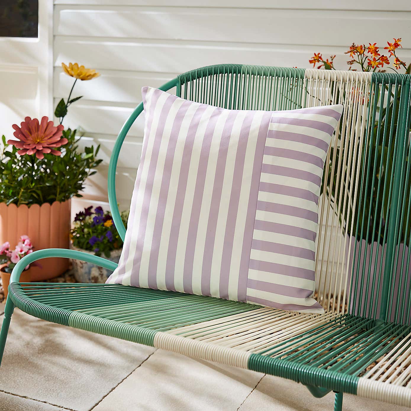 Patchwork Outdoor Square Cushion