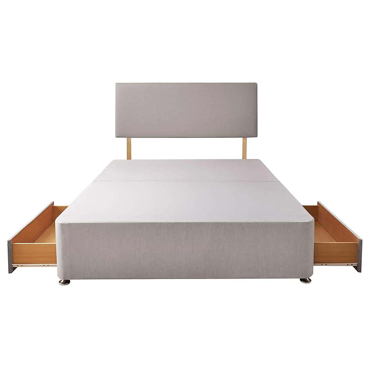 Silentnight 2 Drawer Divan Bed With Fabric Paris Headboard