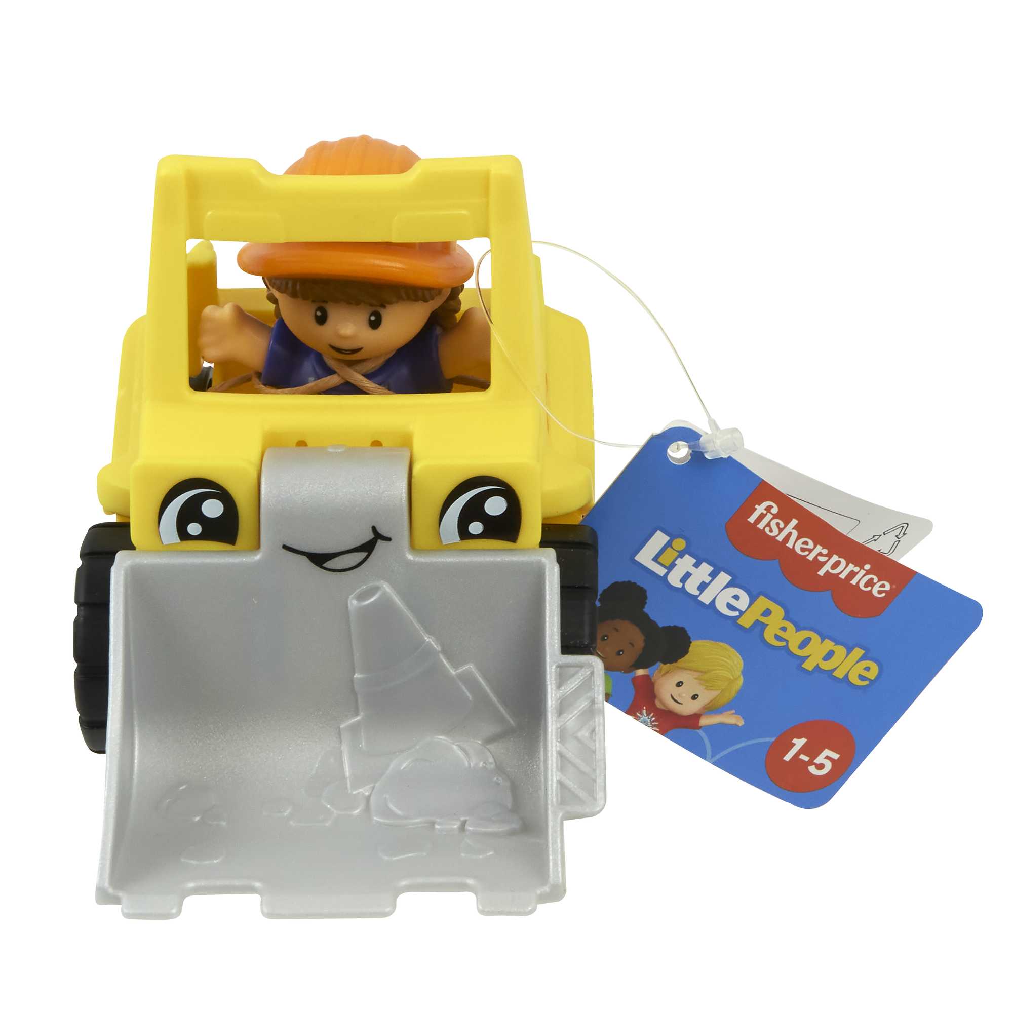 Fisher-Price Little People Bulldozer Construction Toy & Figure Set For Toddlers, 2 Pieces