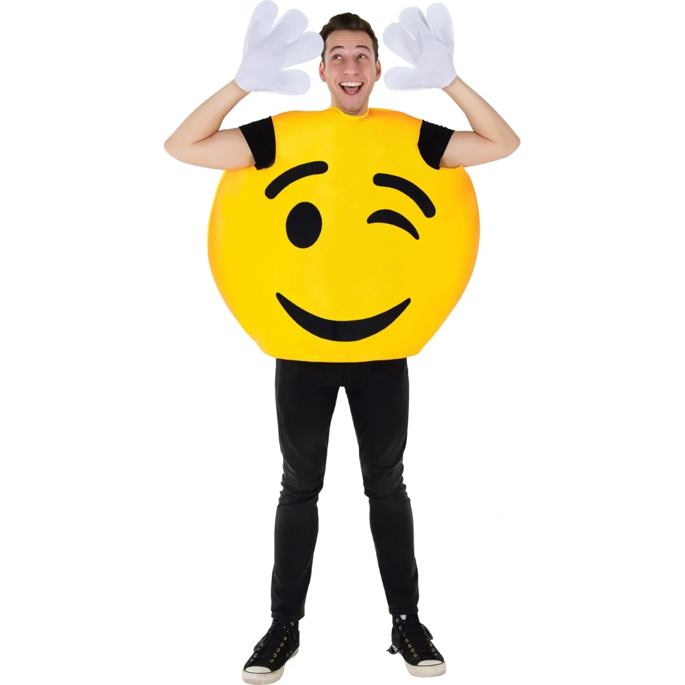 Playful Winking Emoji Costume