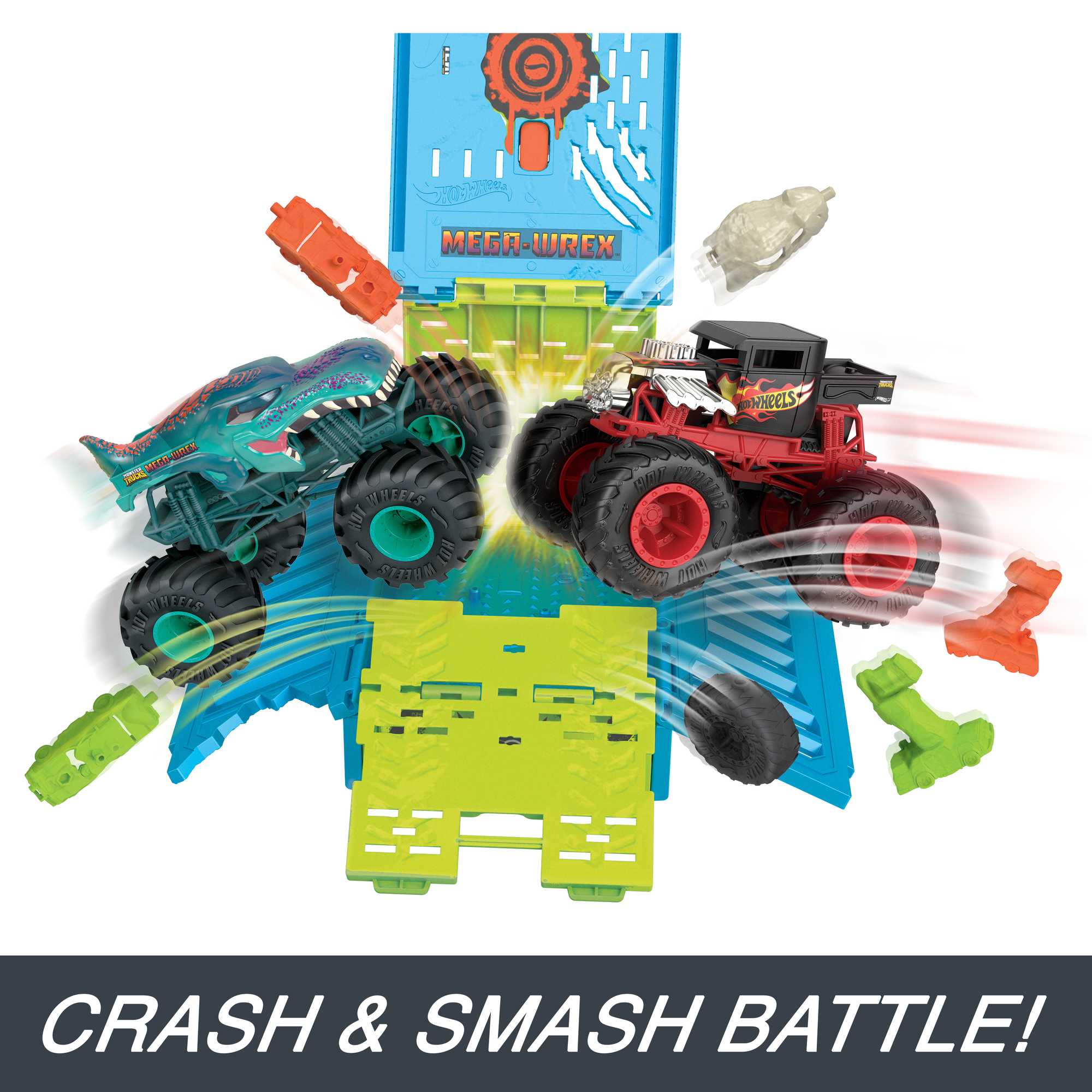 Hot Wheels Monster Trucks 1:24 MEGA-Wrex Oversized Crash Cage