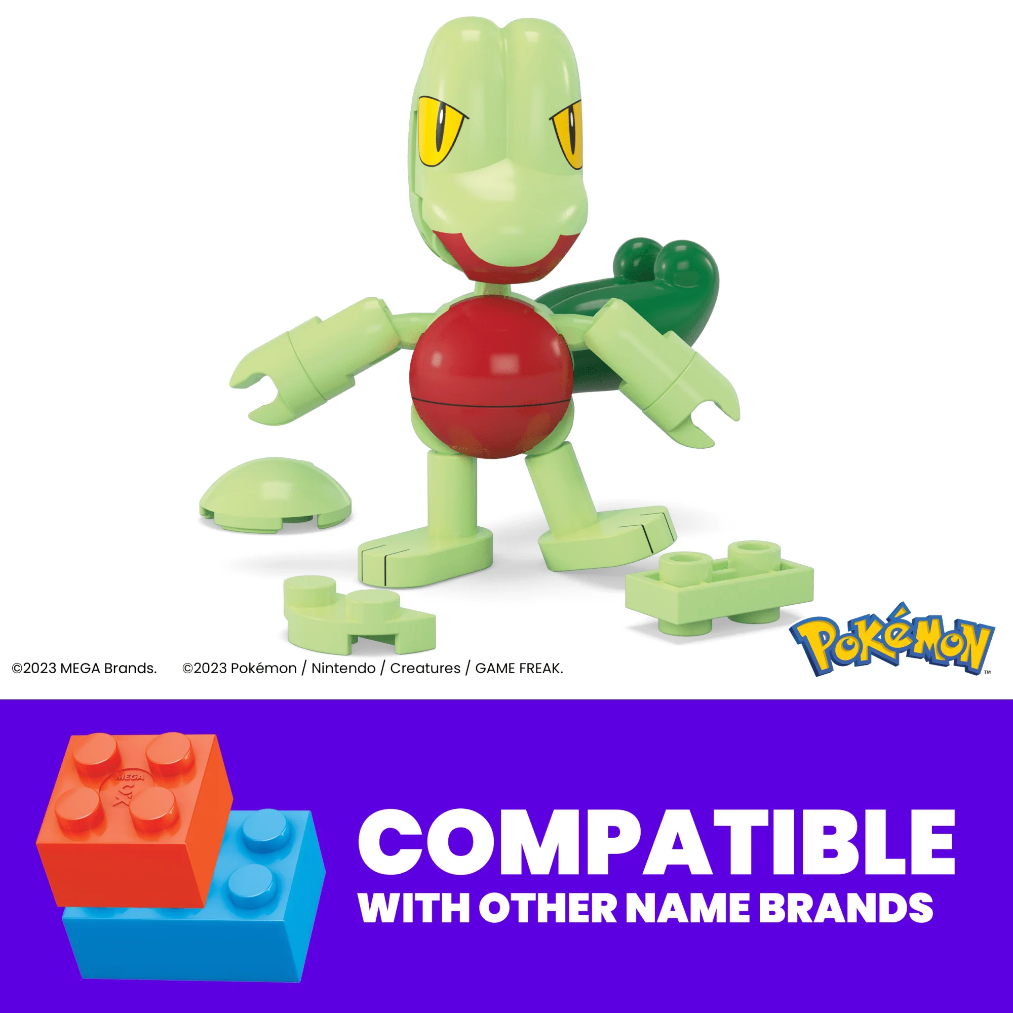 MEGA Pok��mon Treecko Building Toy Kit, Poseable Action Figure (22 Pieces) For Kids