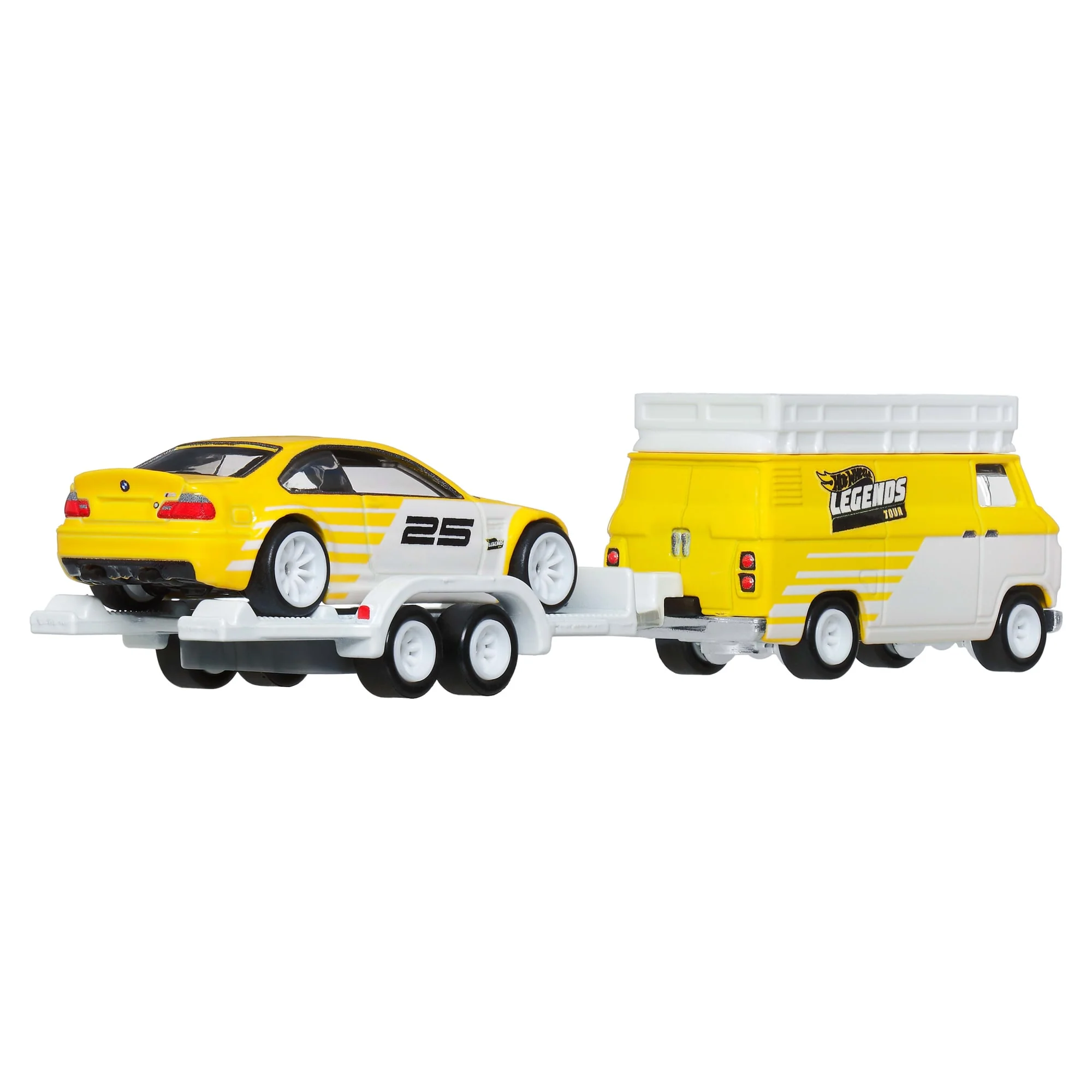Hot Wheels Legends Tour Team Transport Hauler & Toy Car, 2-Pack Of Premium 1:64 Scale Vehicles
