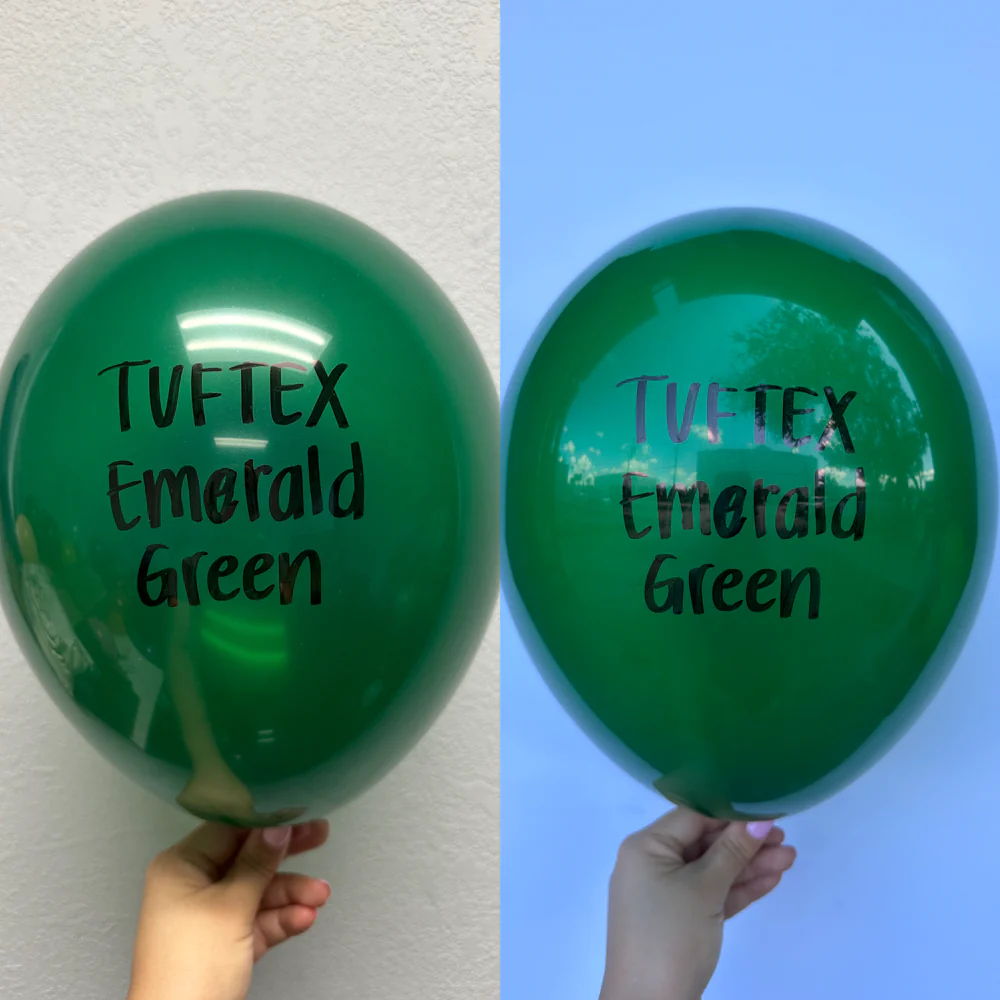 Tuftex Crystal Emerald Green 24 inch Latex Balloons 25ct