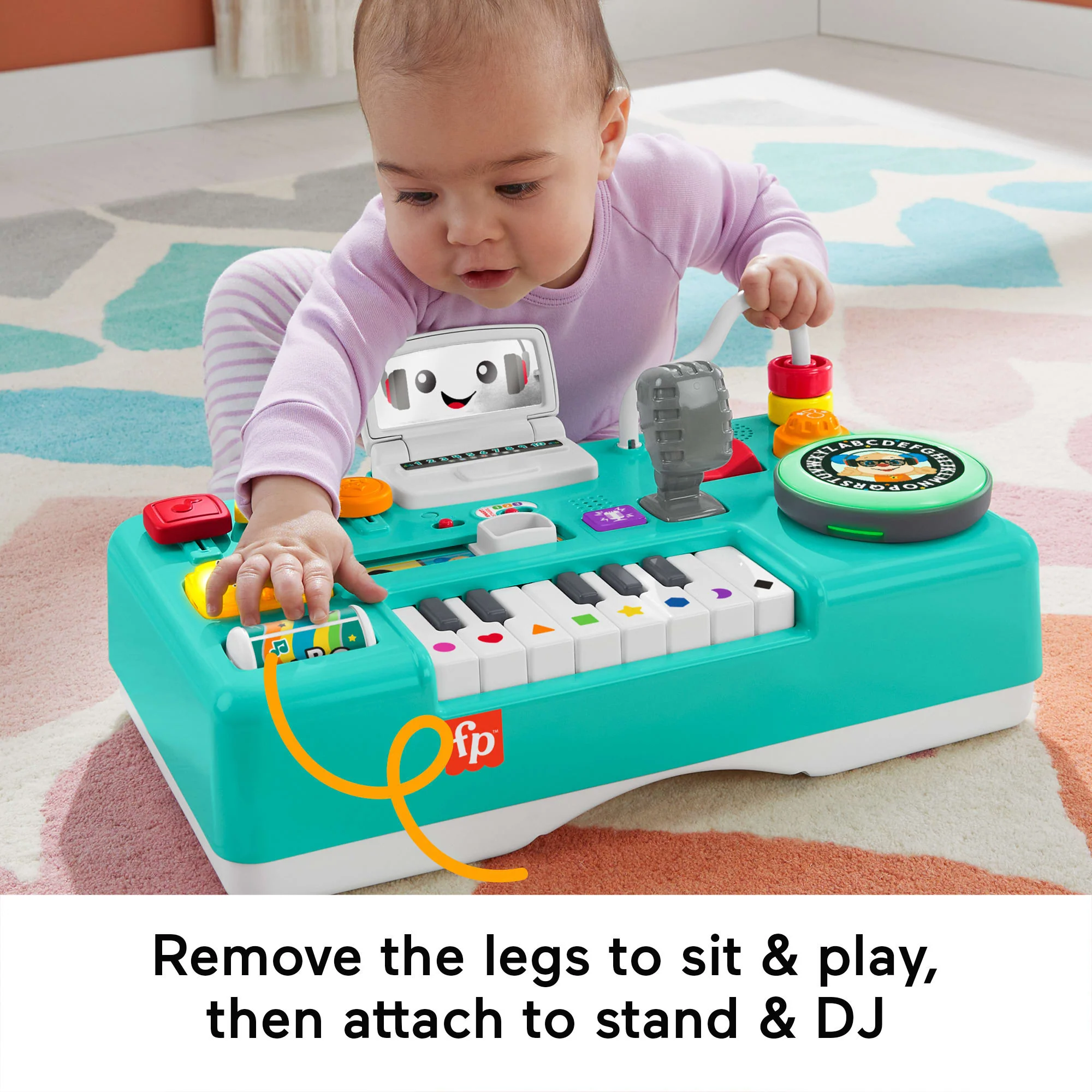 Fisher-Price Laugh & Learn Mix & Learn DJ Table, Musical Learning Toy For Baby & Toddler