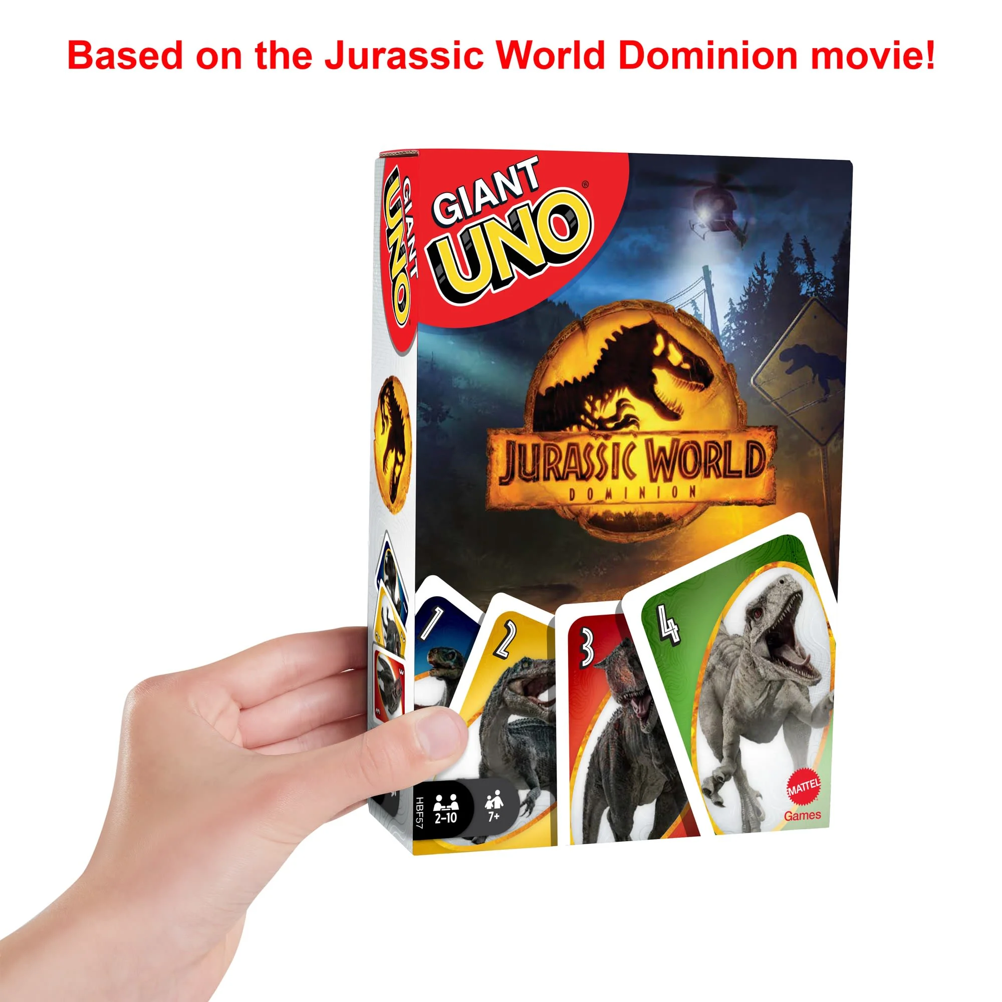 Giant UNO Jurassic World Dominion Card Game With Oversized Cards