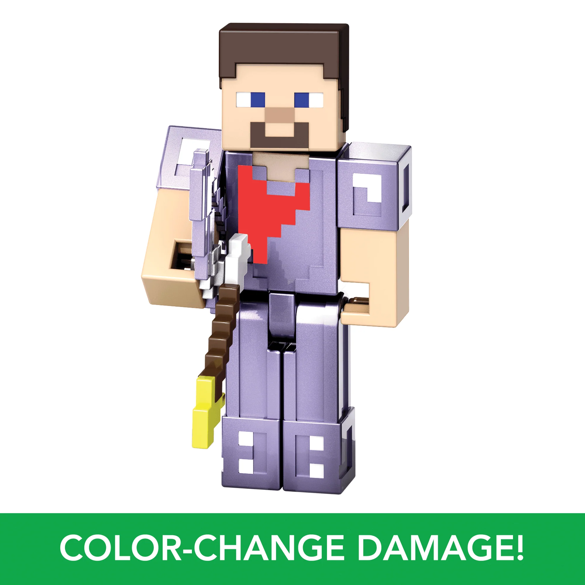 Minecraft Ender Dragon Action Figures Set, Lights, Sounds & Mist, Steve & Enderman 3.25-in Scale Figures