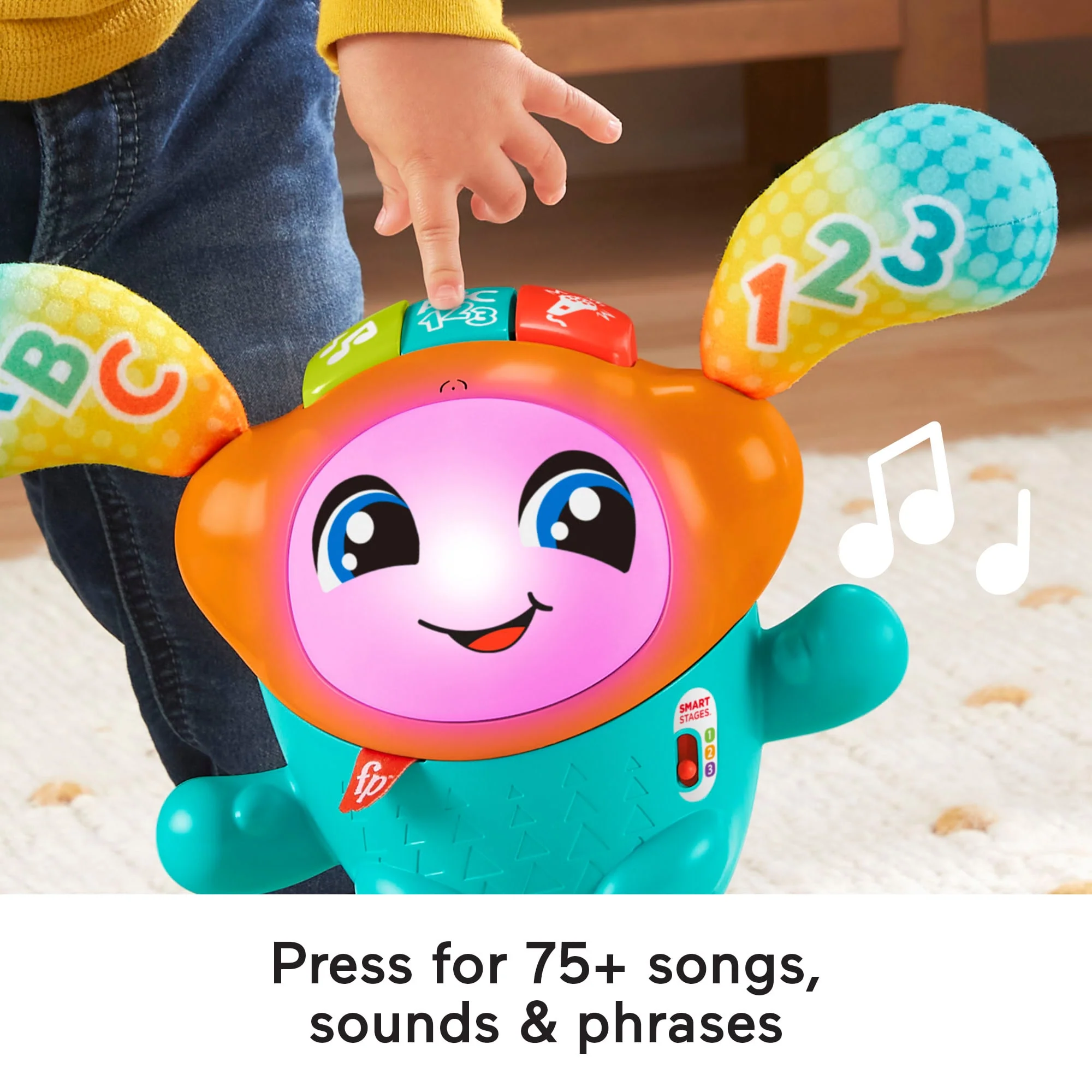 Fisher-Price DJ Bouncin�� Beats Electronic Baby & Toddler Learning Toy With Bouncing Action