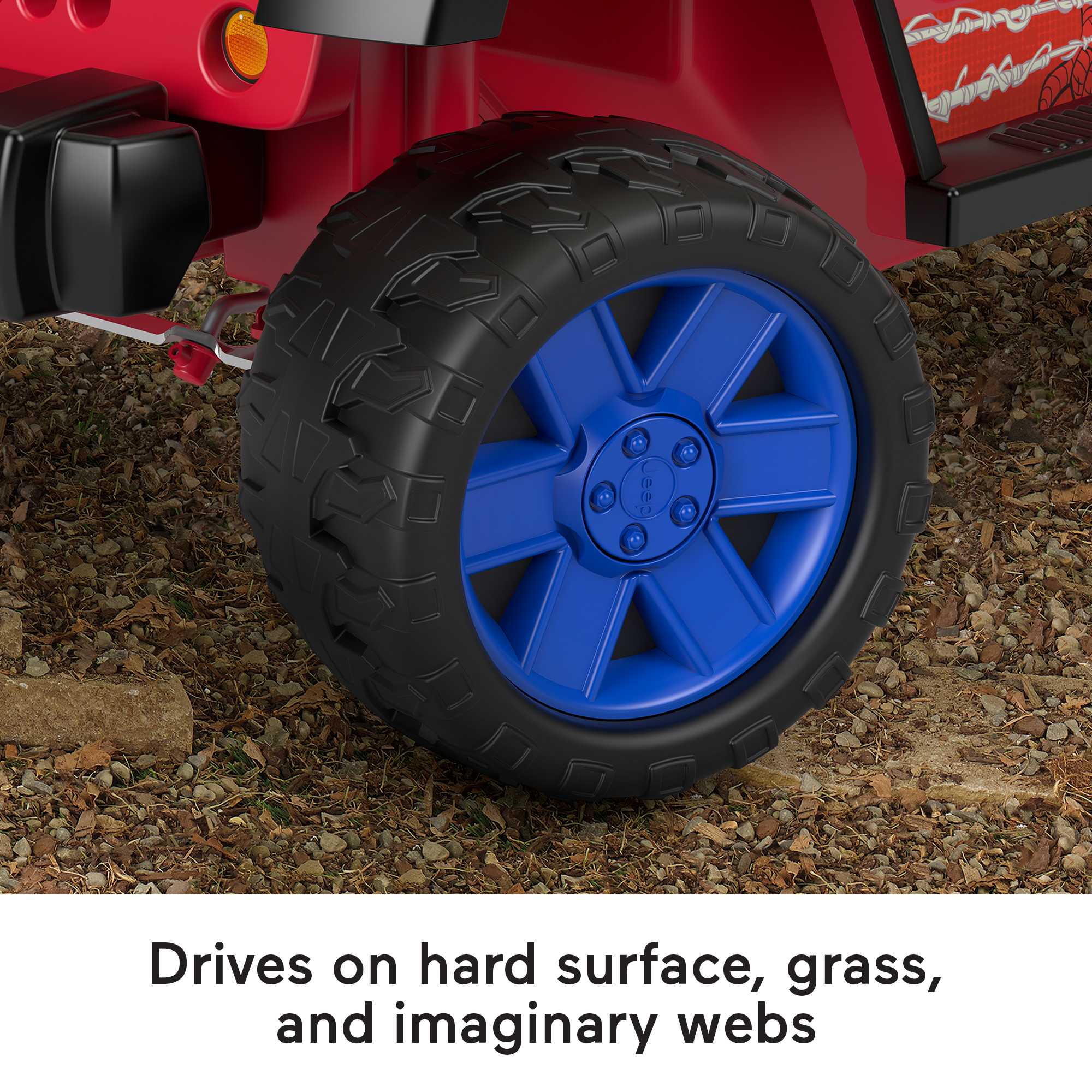 Power Wheels Spider-Man Jeep Wrangler Battery Powered 12V Ride On Vehicle