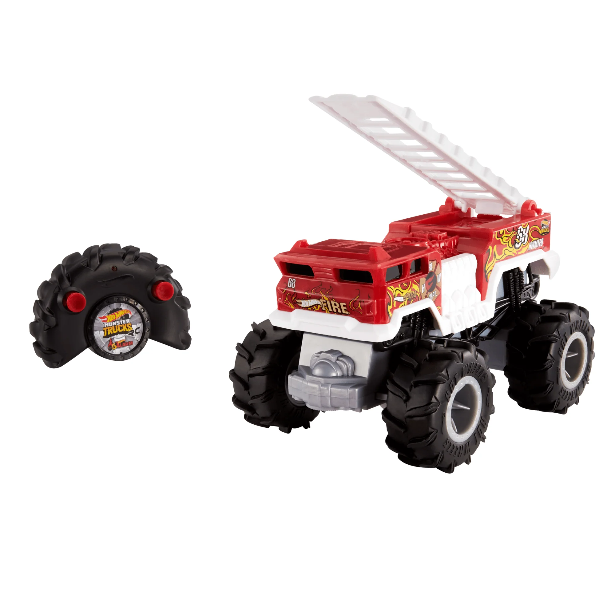 Hot Wheels Monster Trucks Veh��culo a Control Remoto 5-Alarm Escala 1:24