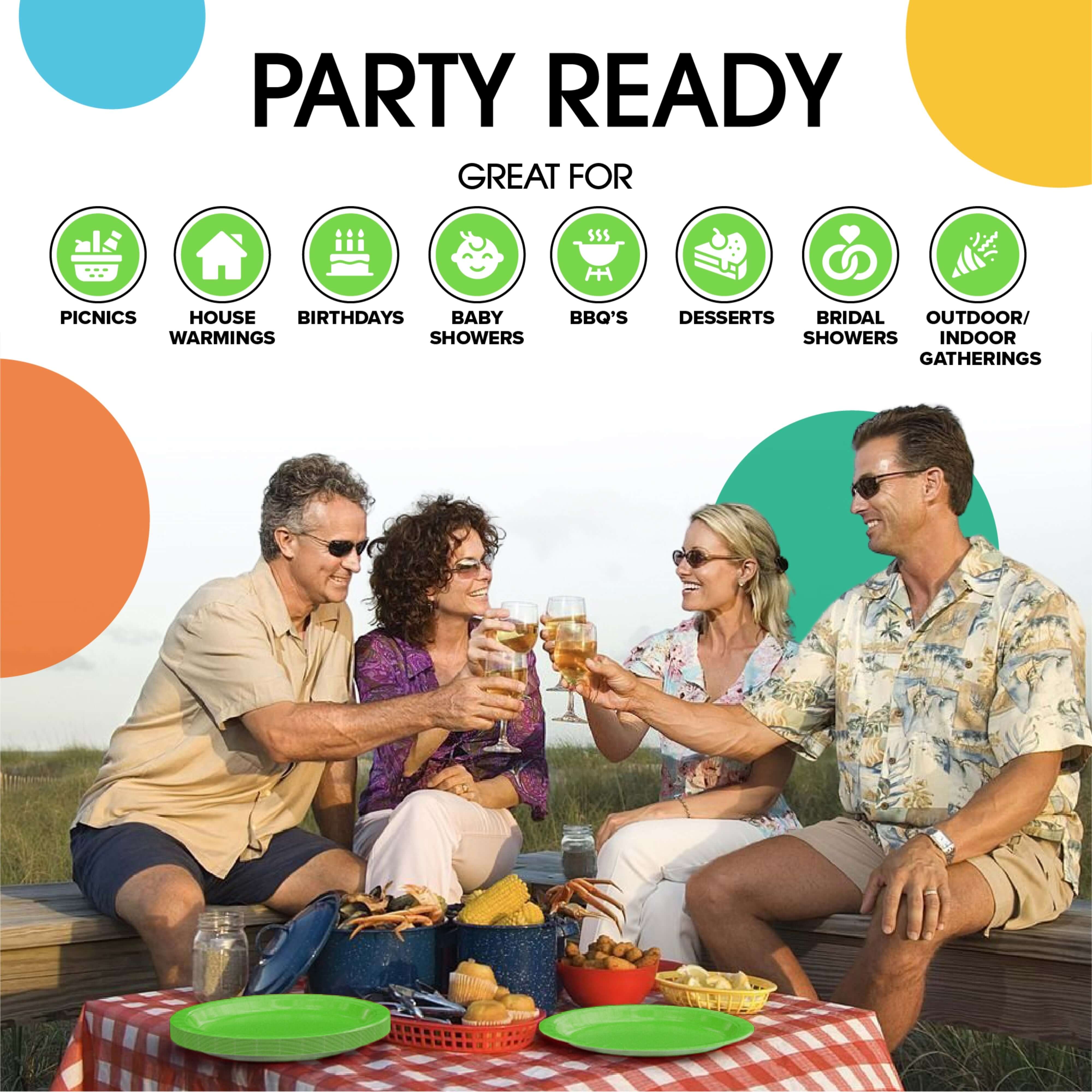 9 In. Lime Paper Plates - 50 Ct.