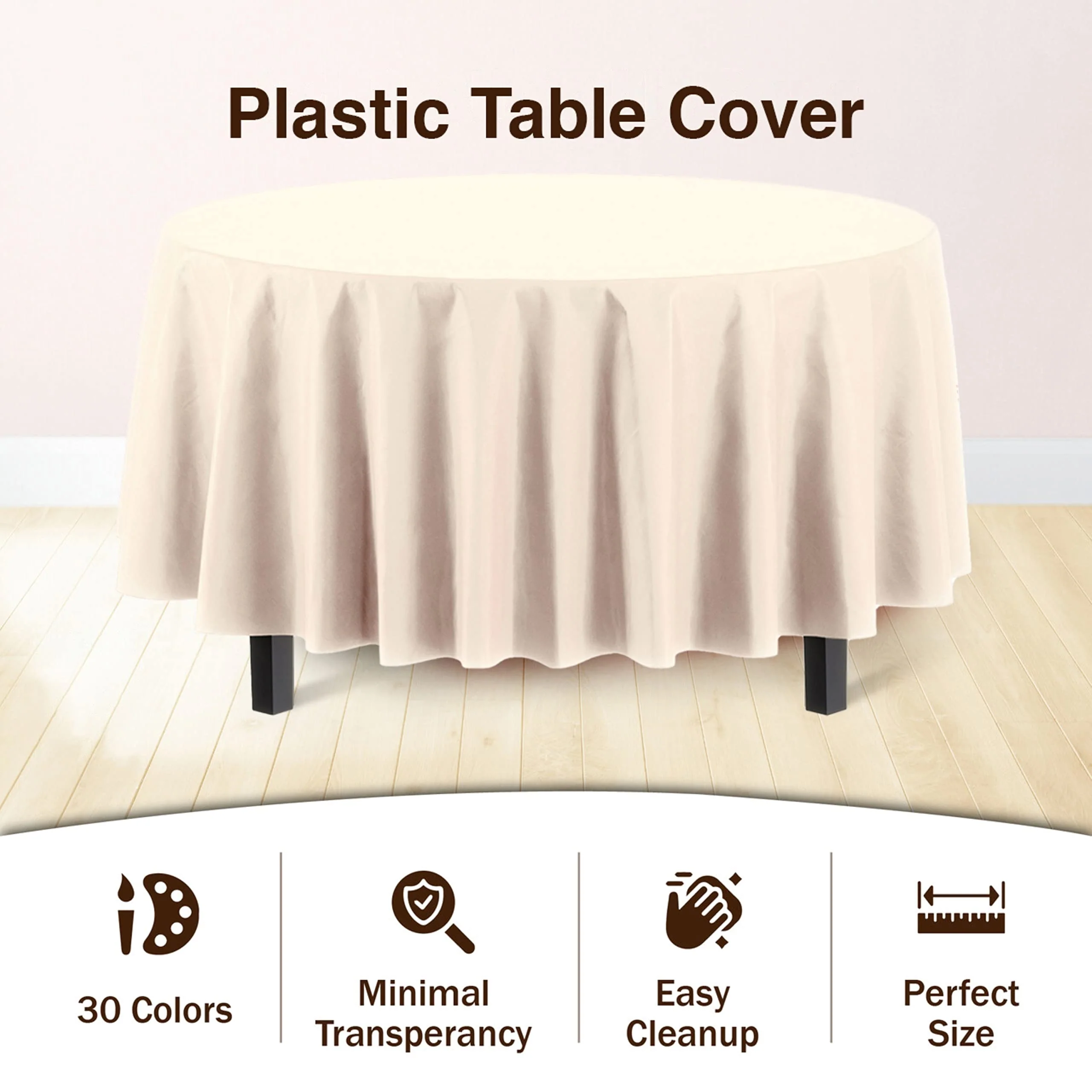 Round Ivory Table Cover