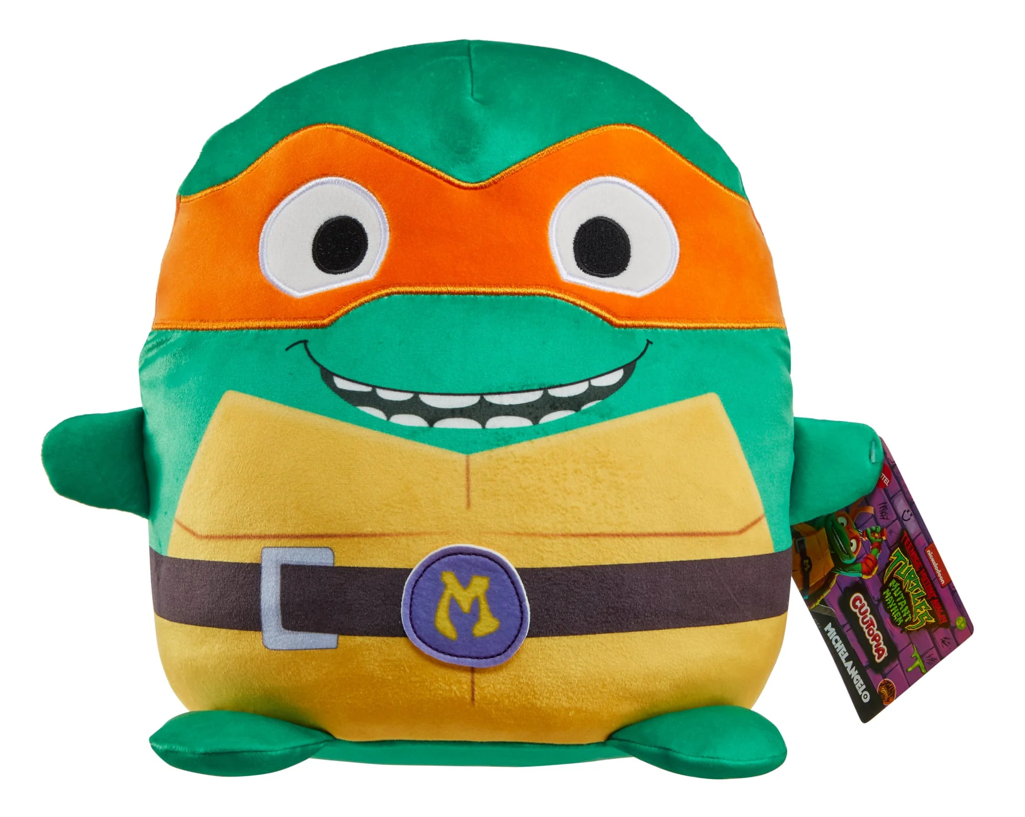 Teenage Mutant Ninja Turtles: Mutant Mayhem Plush Toys Cuutopia, 10 Inch TMNT Rounded Pillows, Key Movie Characters