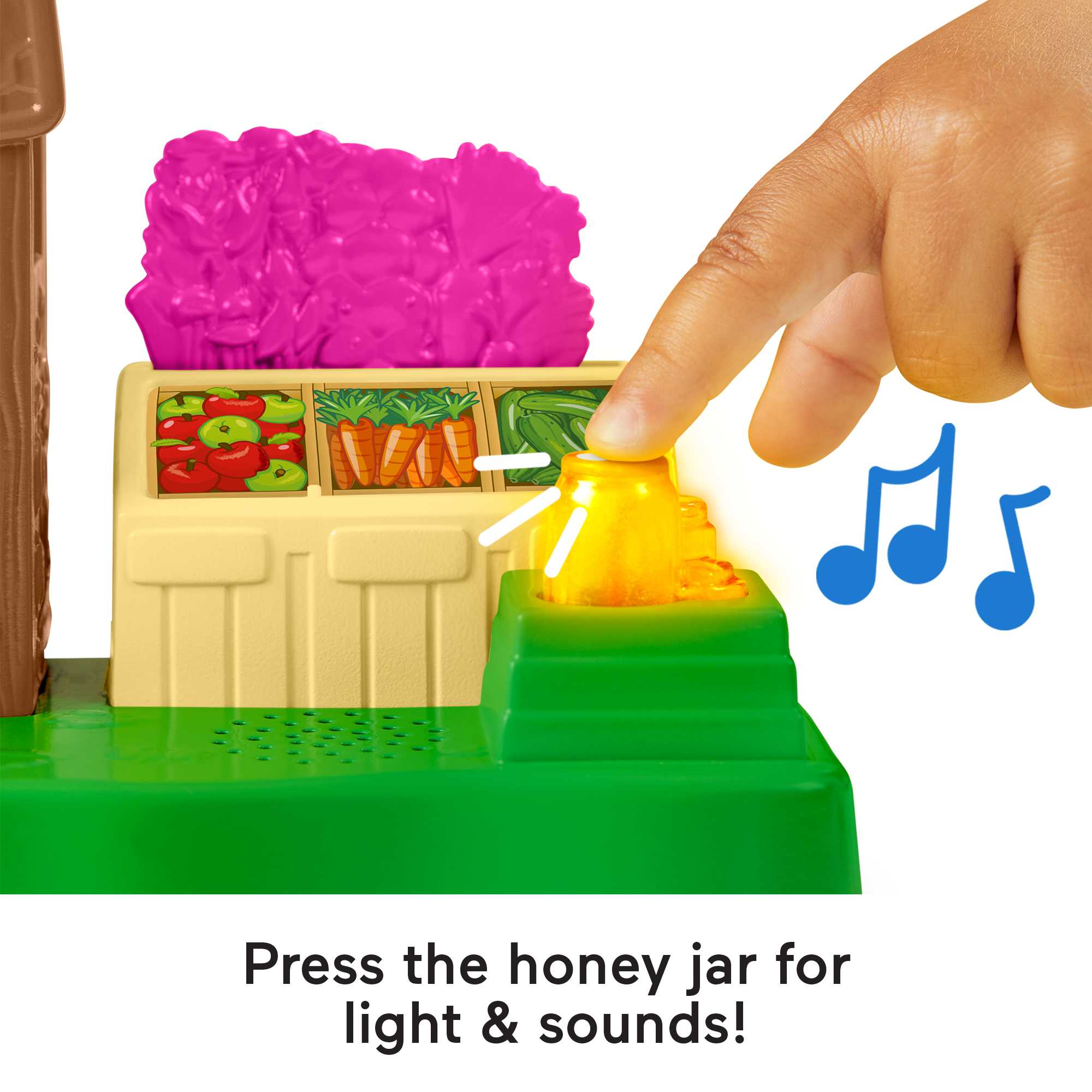 Fisher-Price Little People Farmers Market Toddler Playset With Light And Sounds, 4 Pieces