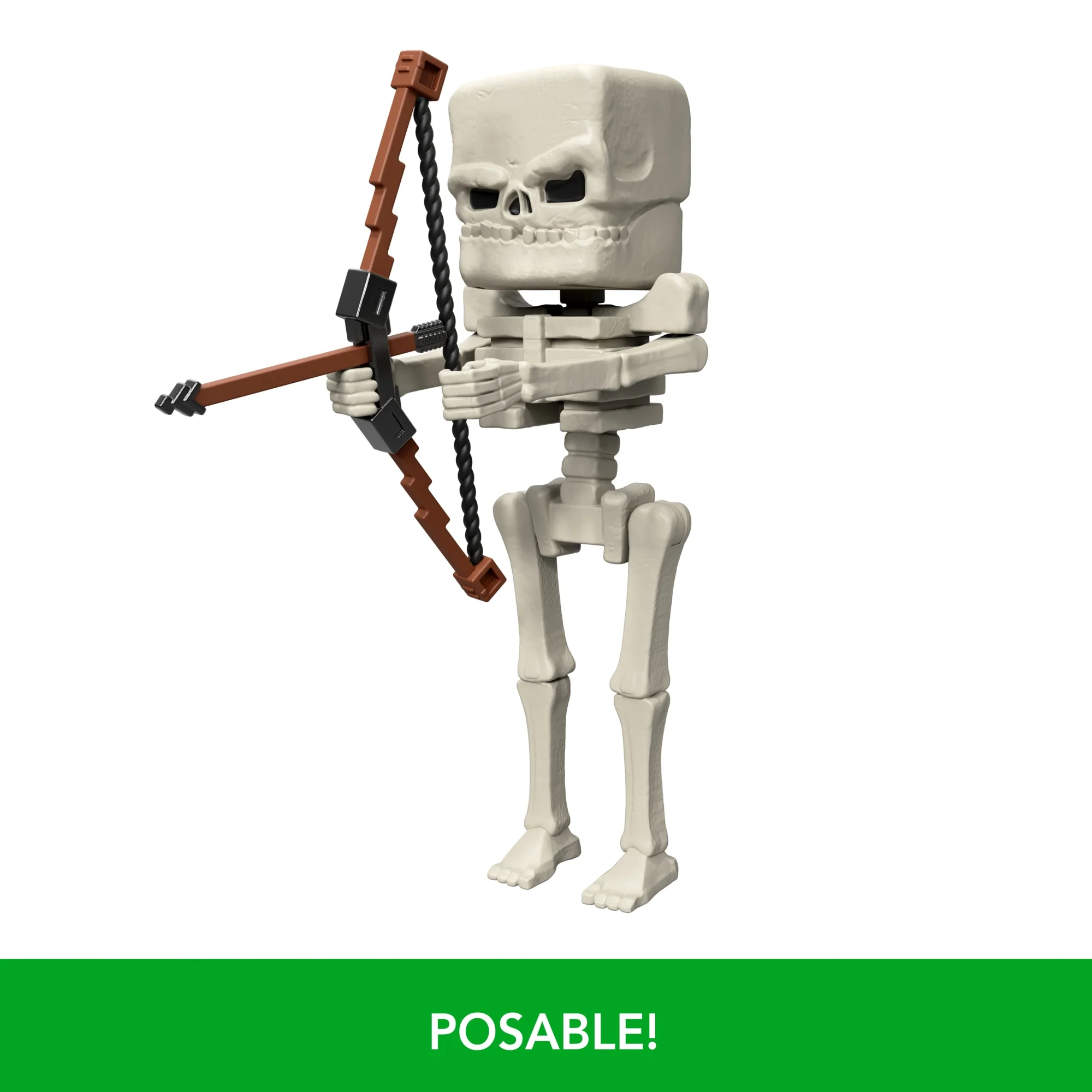 Minecraft Skeleton Action Figure & Accessories, 4-Inch Toy Set Inspired By A Minecraft Movie