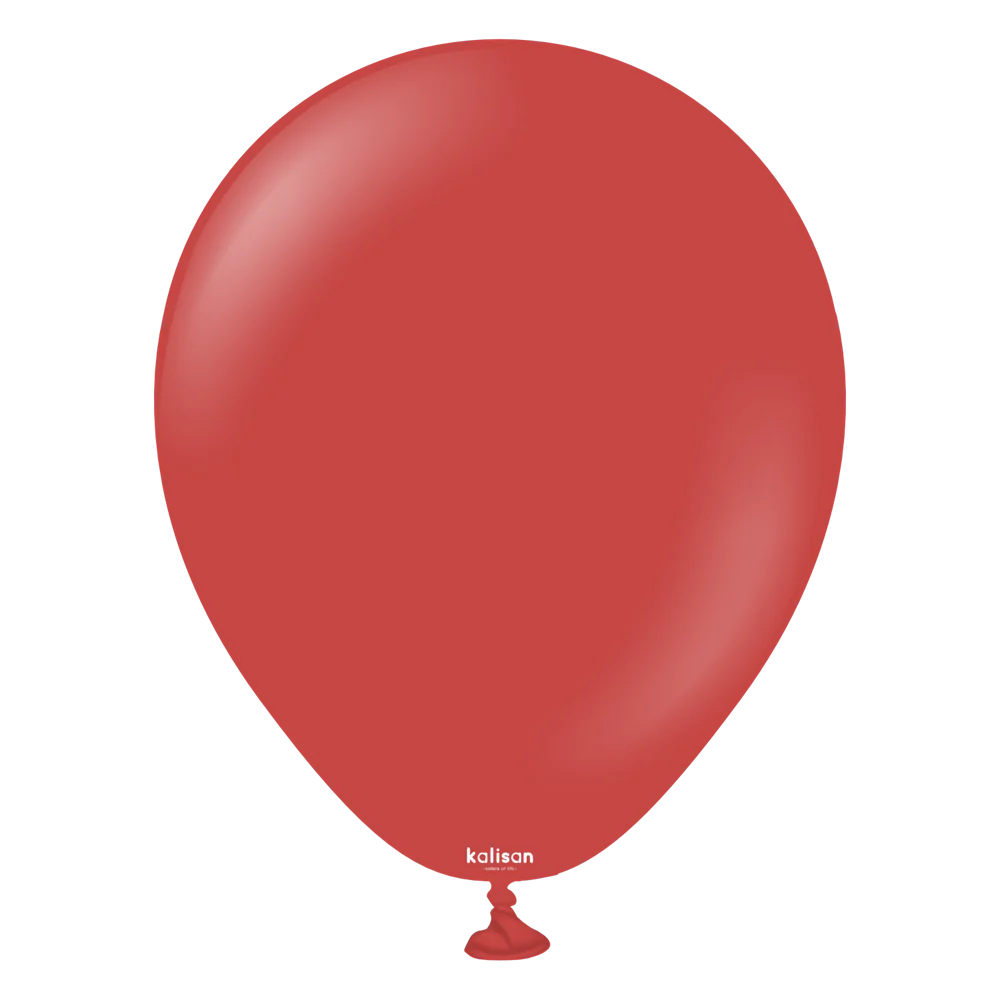 5 inch Kalisan Standard Deep Red Latex Balloons 100ct
