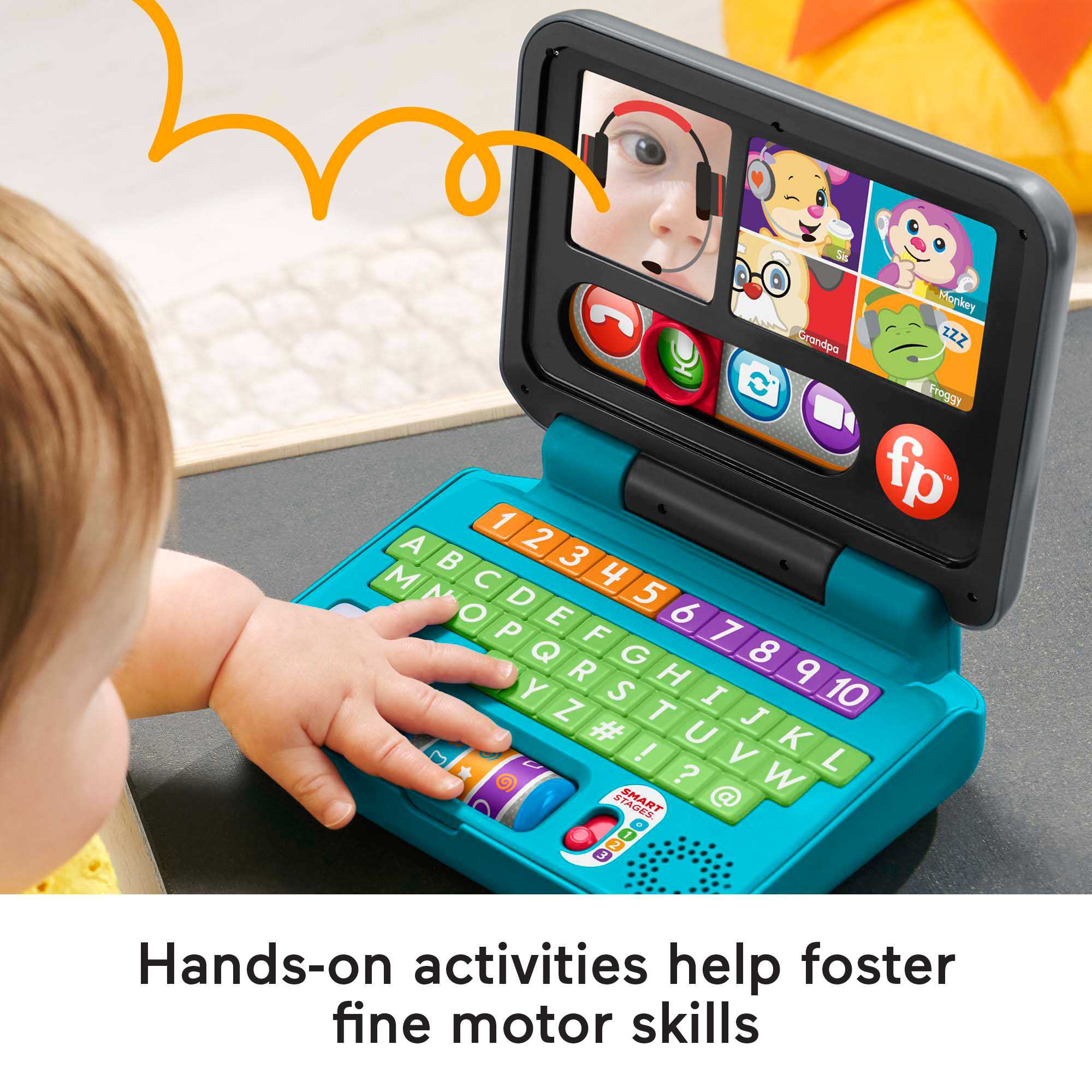 Fisher-Price Laugh & Learn Let's Connect Laptop Electronic Baby Toy - French Version