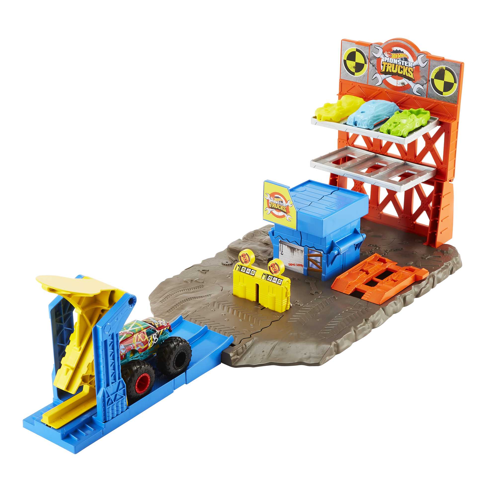 Hot Wheels Monster Trucks Pista de Juguete Estaci��n de Explosiones
