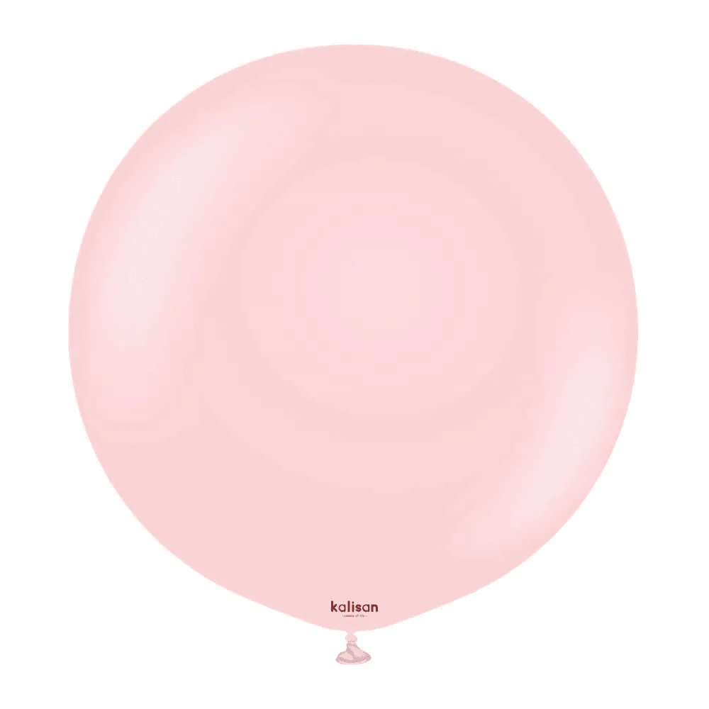 24 inch Kalisan Macaron Pink Latex Balloons 2ct