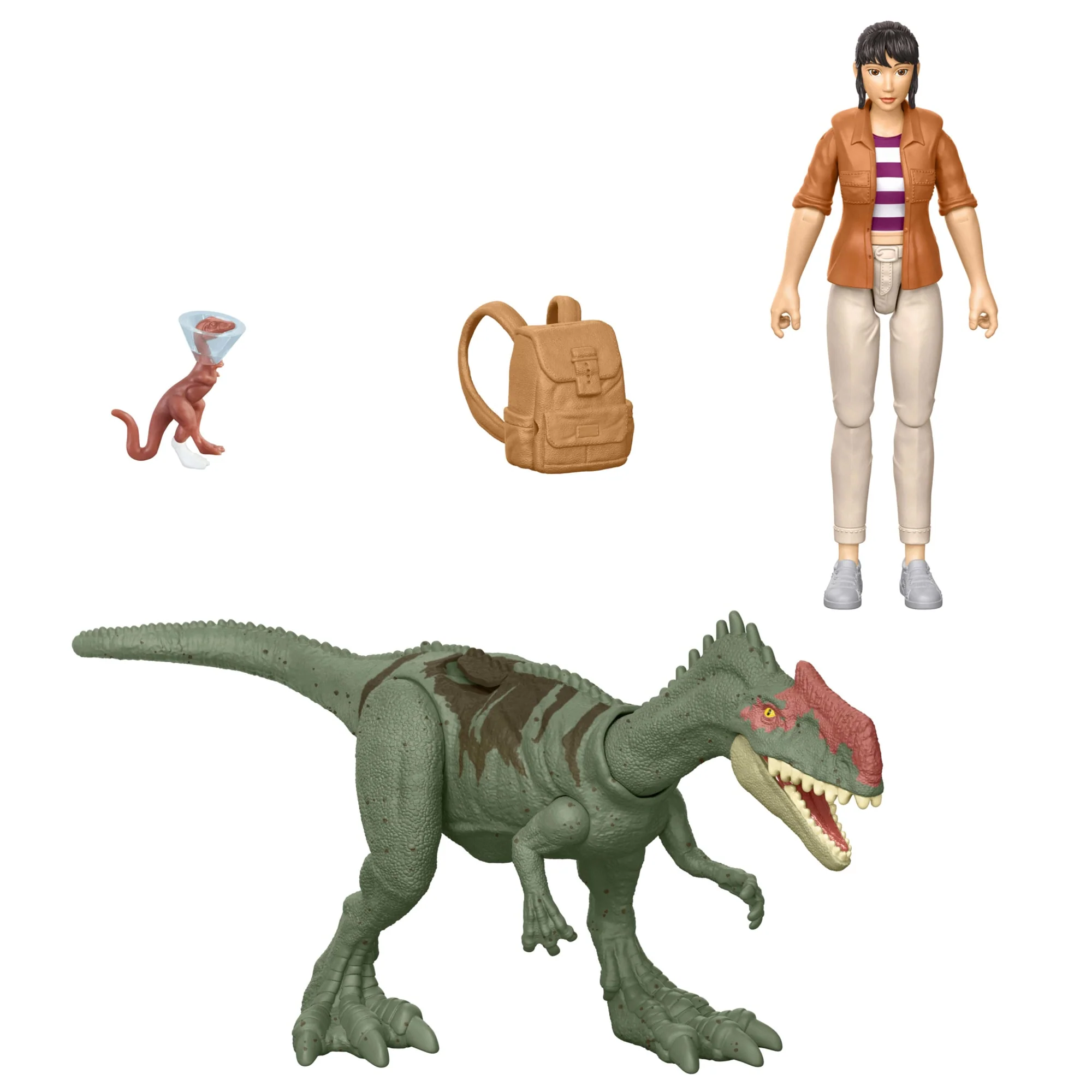 Jurassic World: Chaos Theory Storypack, Yaz & Monolophosaurus Action Figure Toys & 2 Accessories