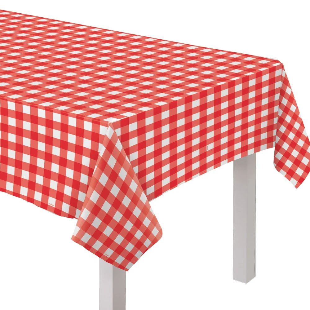 Tablecover Pl Amer Smr Red Gingham 1ct