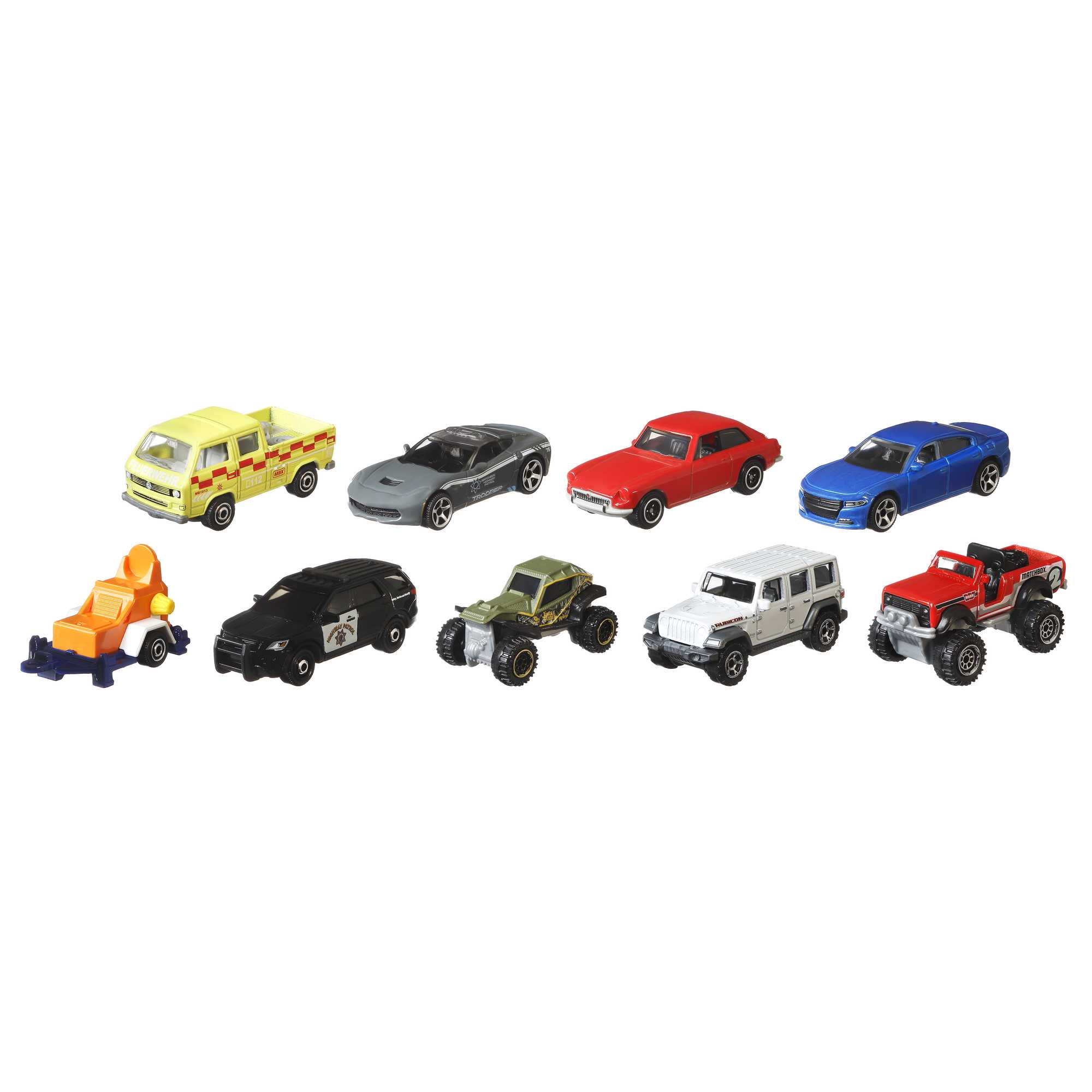 Matchbox 1:64 Scale Die-Cast Toy Cars Or Trucks, Set Of 9