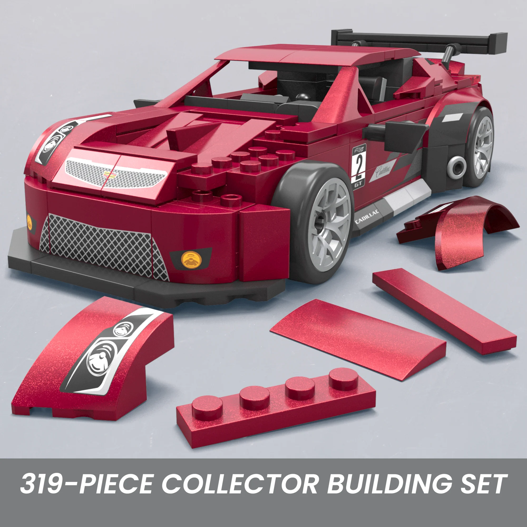 MEGA Hot Wheels Cadillac Ats-V R Vehicle Building Toy Kit (319 Pieces) For Collectors